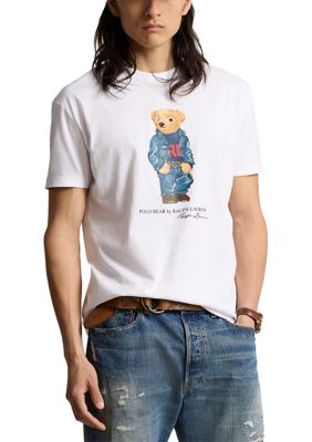 Polo Ralph Lauren Men's Classic Fit Polo Bear Jersey T-Shirt, White, 2XL -  0197748989091