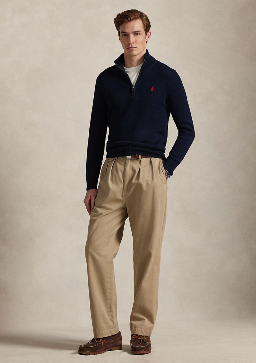 Cotton Quarter-Zip Sweater