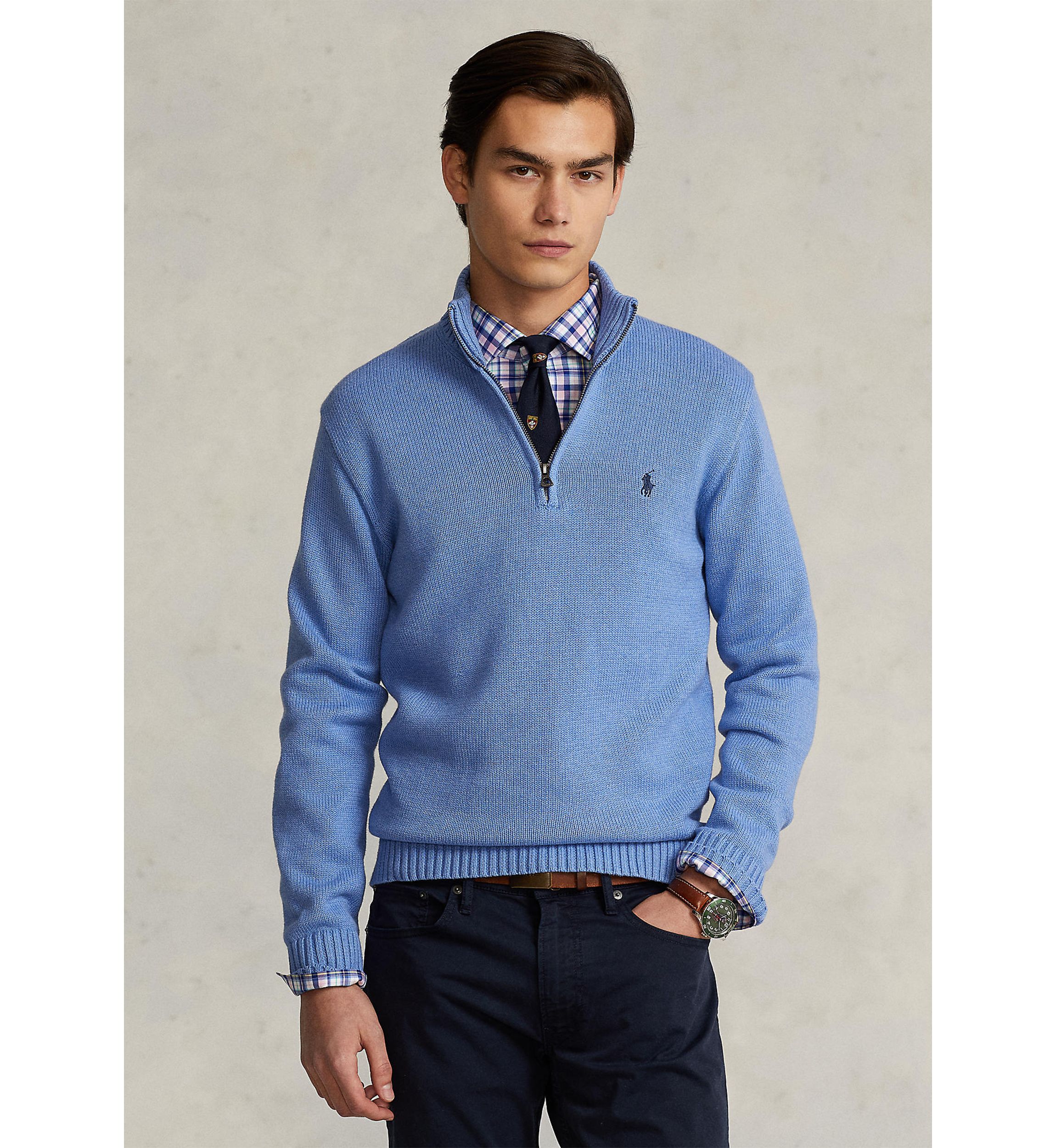 Polo Ralph Lauren Cotton Quarter-Zip Sweater | Belk