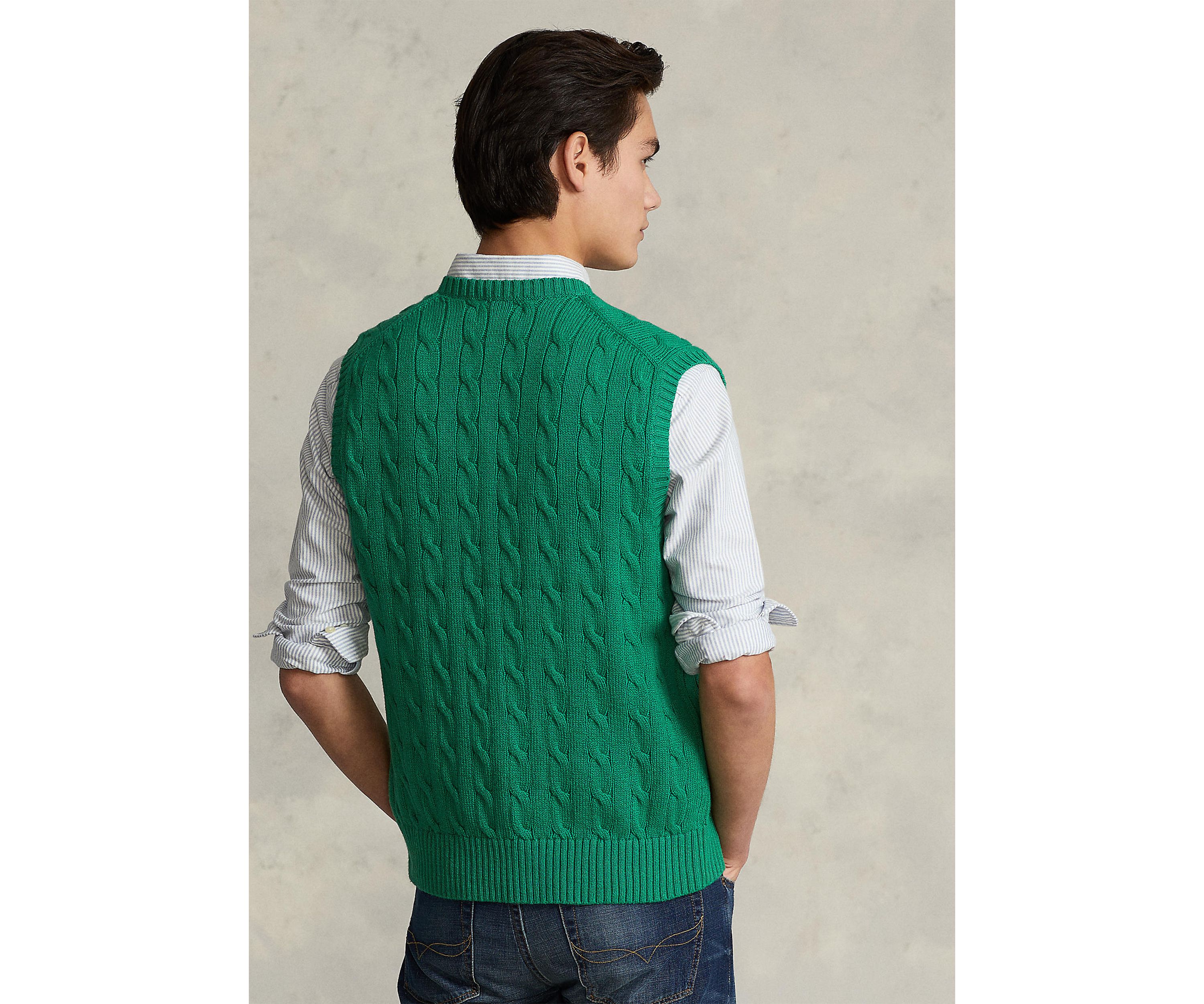 Cable-Knit Cotton Sweater Vest