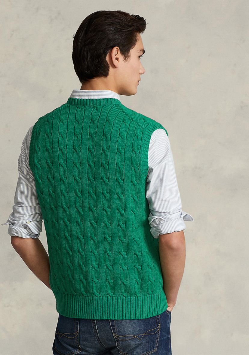 Cable-Knit Cotton Sweater Vest