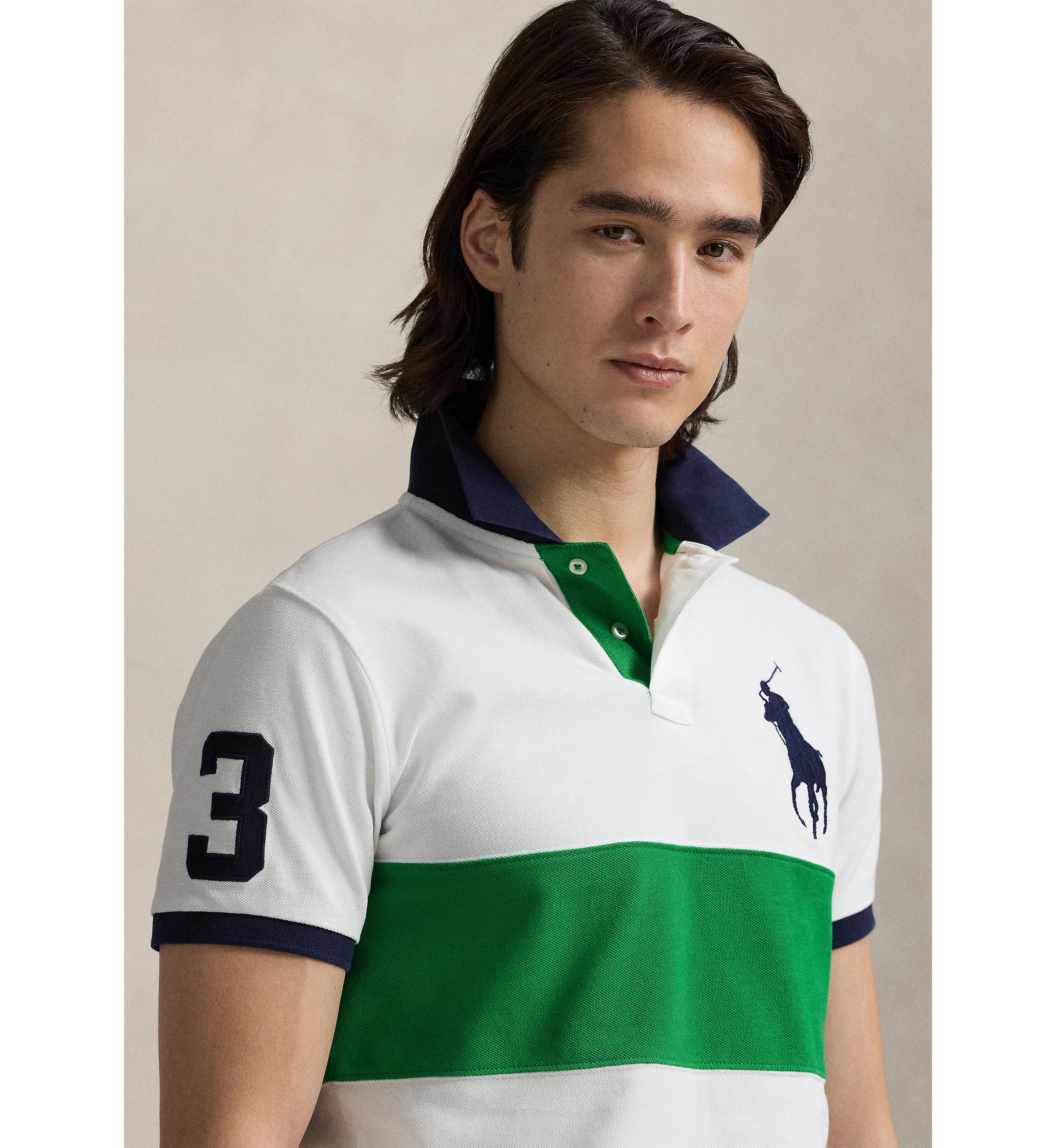 Classic Fit Big Pony Mesh Polo Shirt