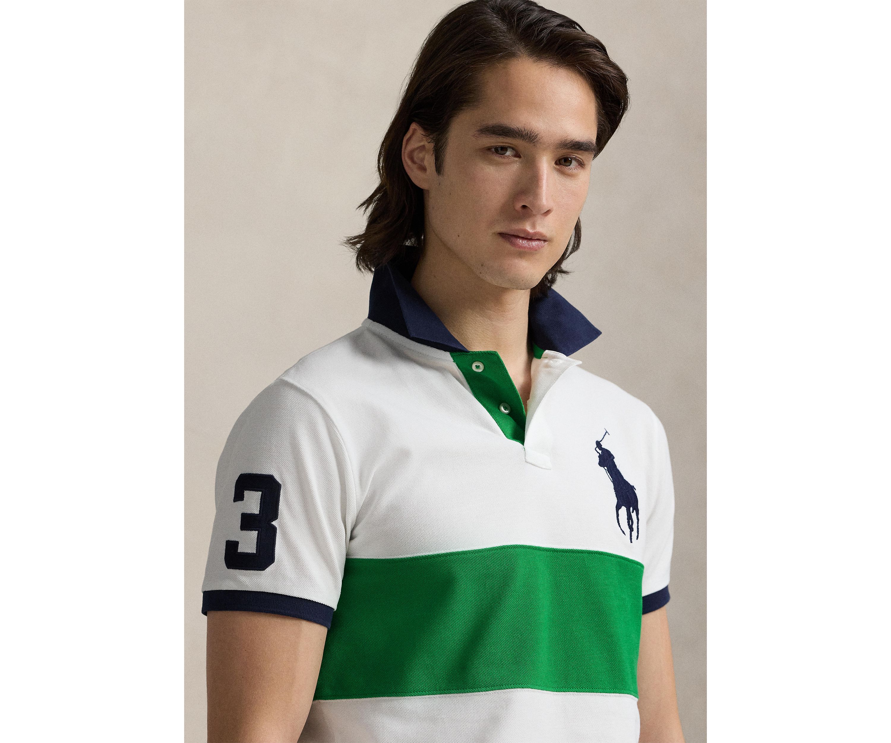 Classic Fit Big Pony Mesh Polo Shirt