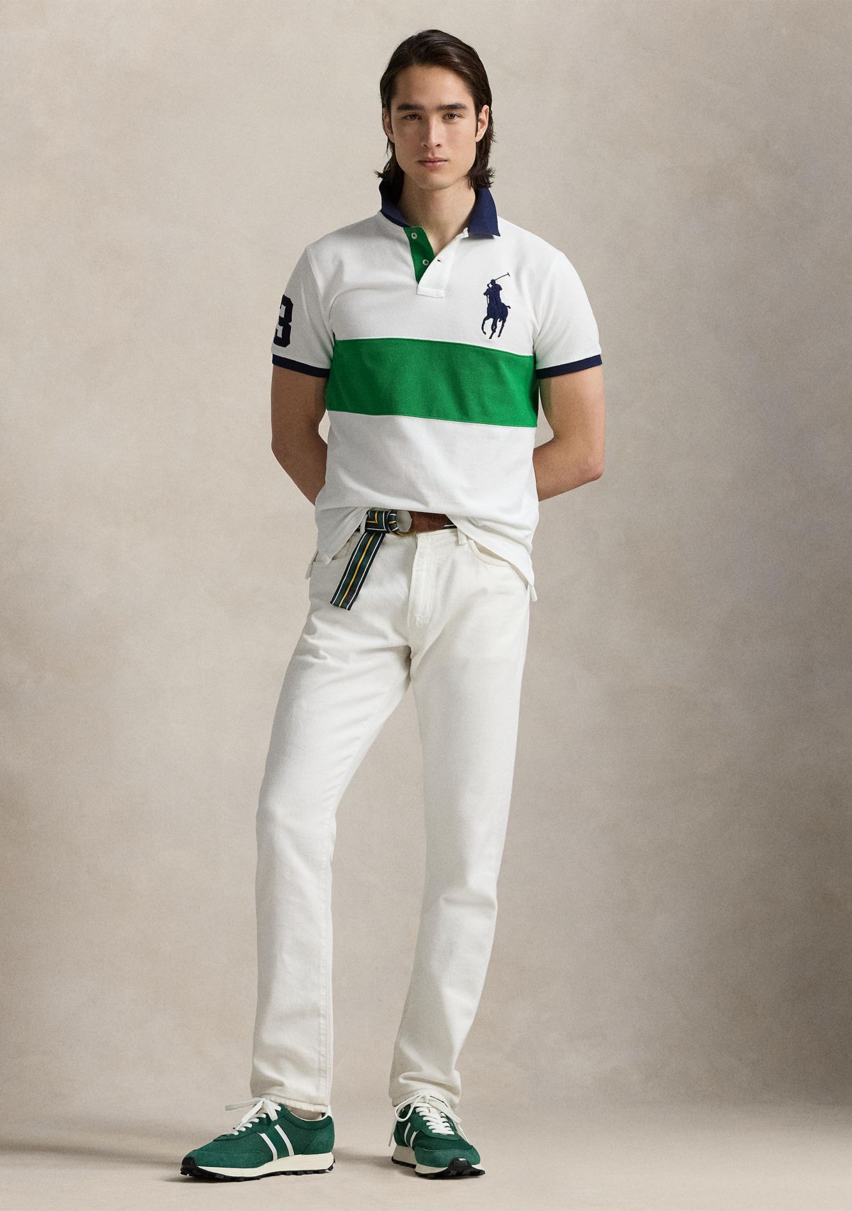 Classic Fit Big Pony Mesh Polo Shirt