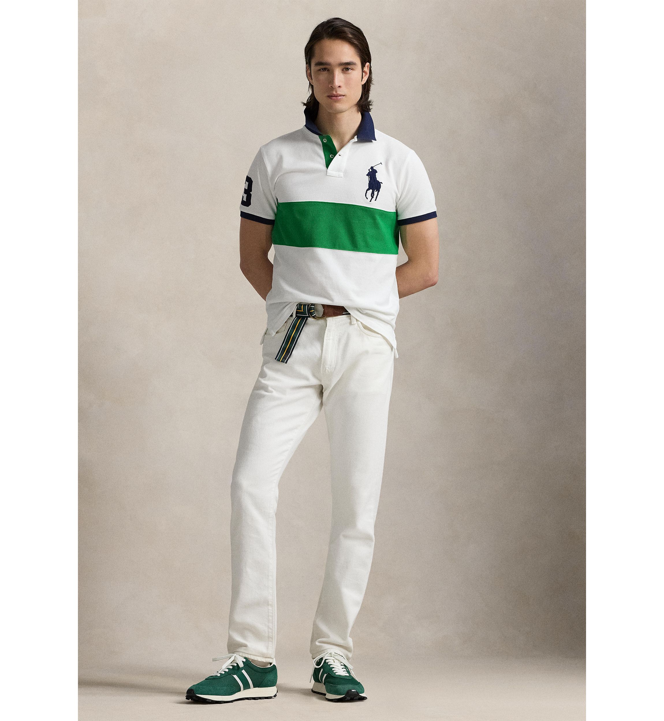 Classic Fit Big Pony Mesh Polo Shirt