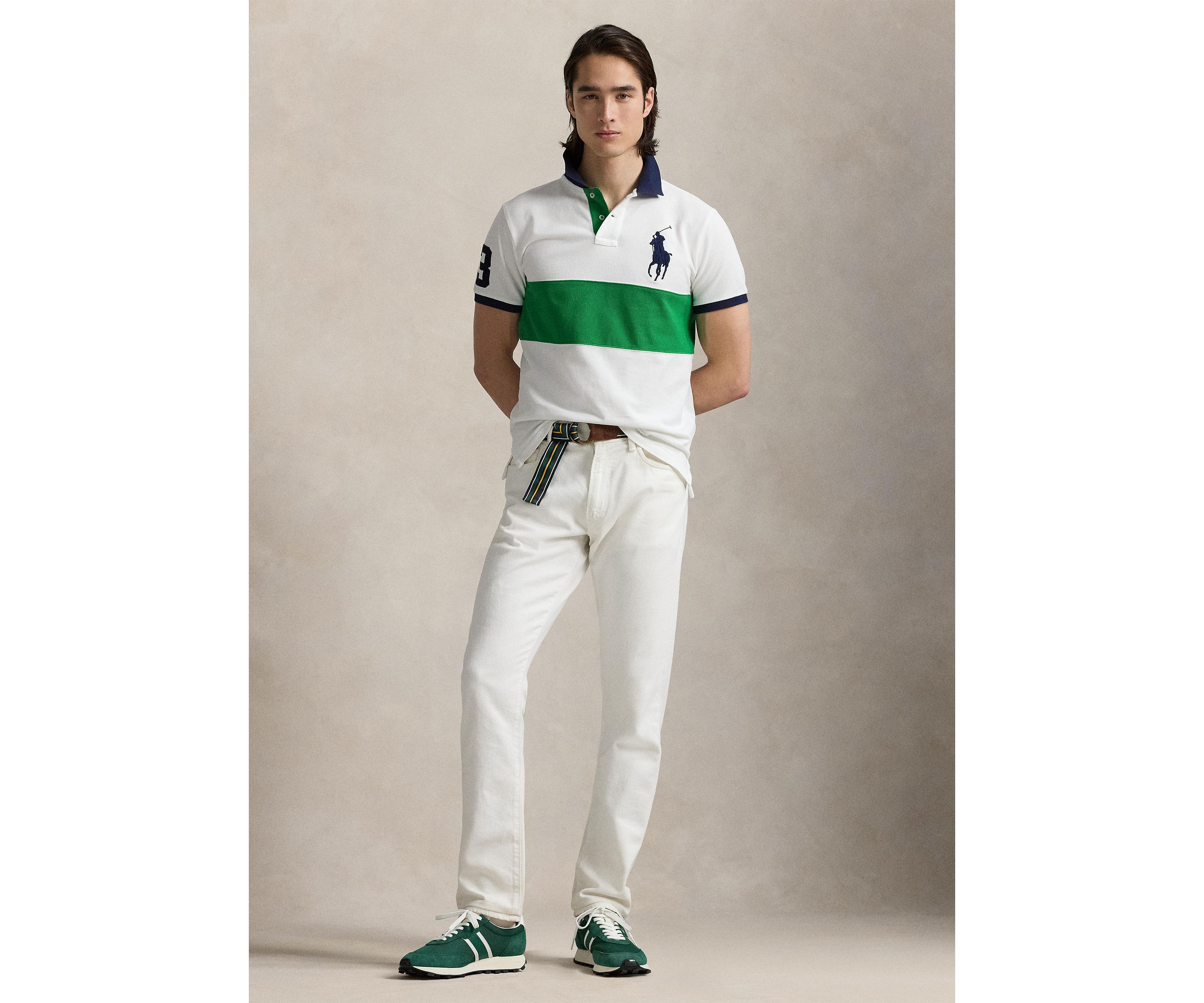 Classic Fit Big Pony Mesh Polo Shirt