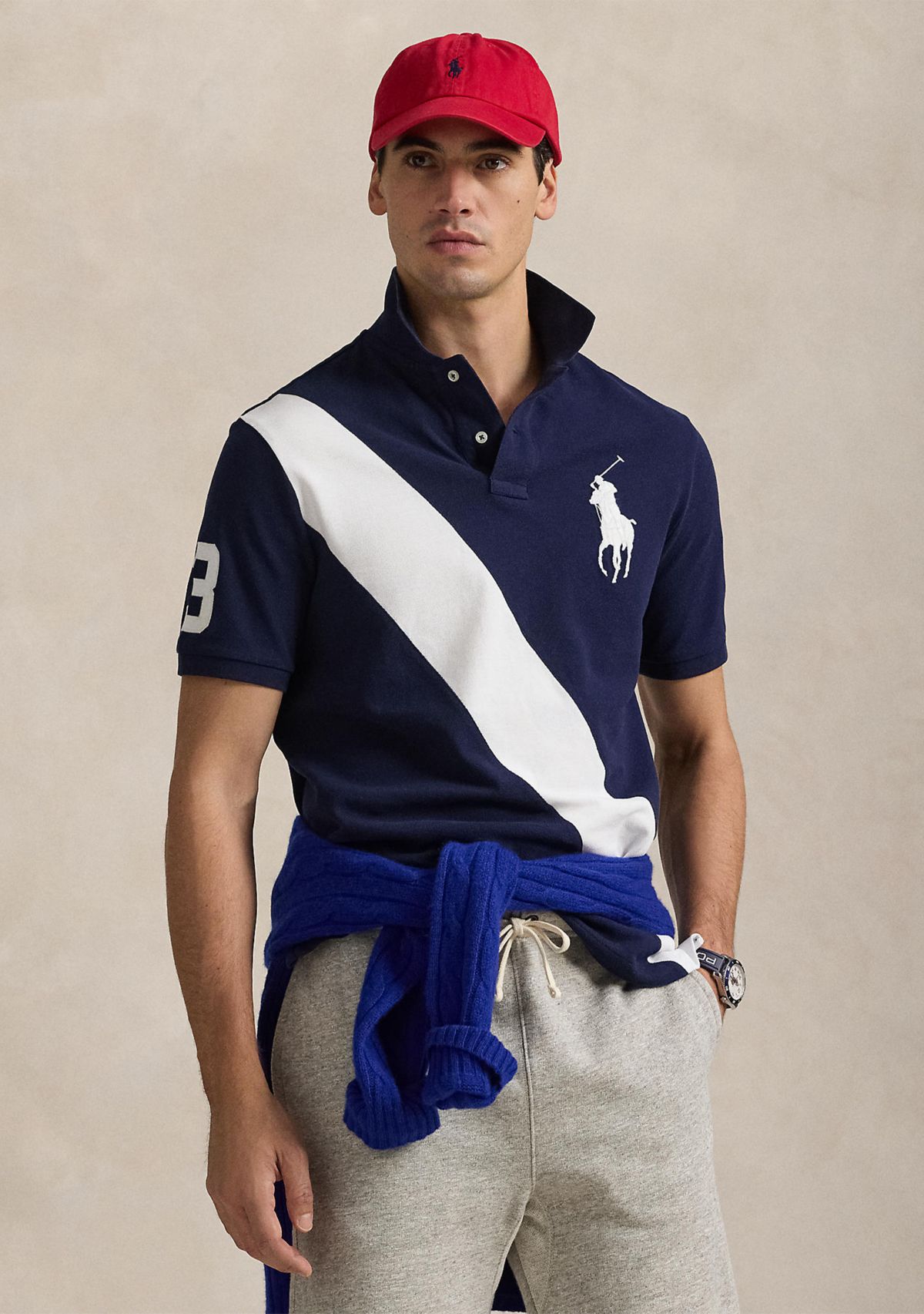 Classic Fit Big Pony Mesh Polo Shirt