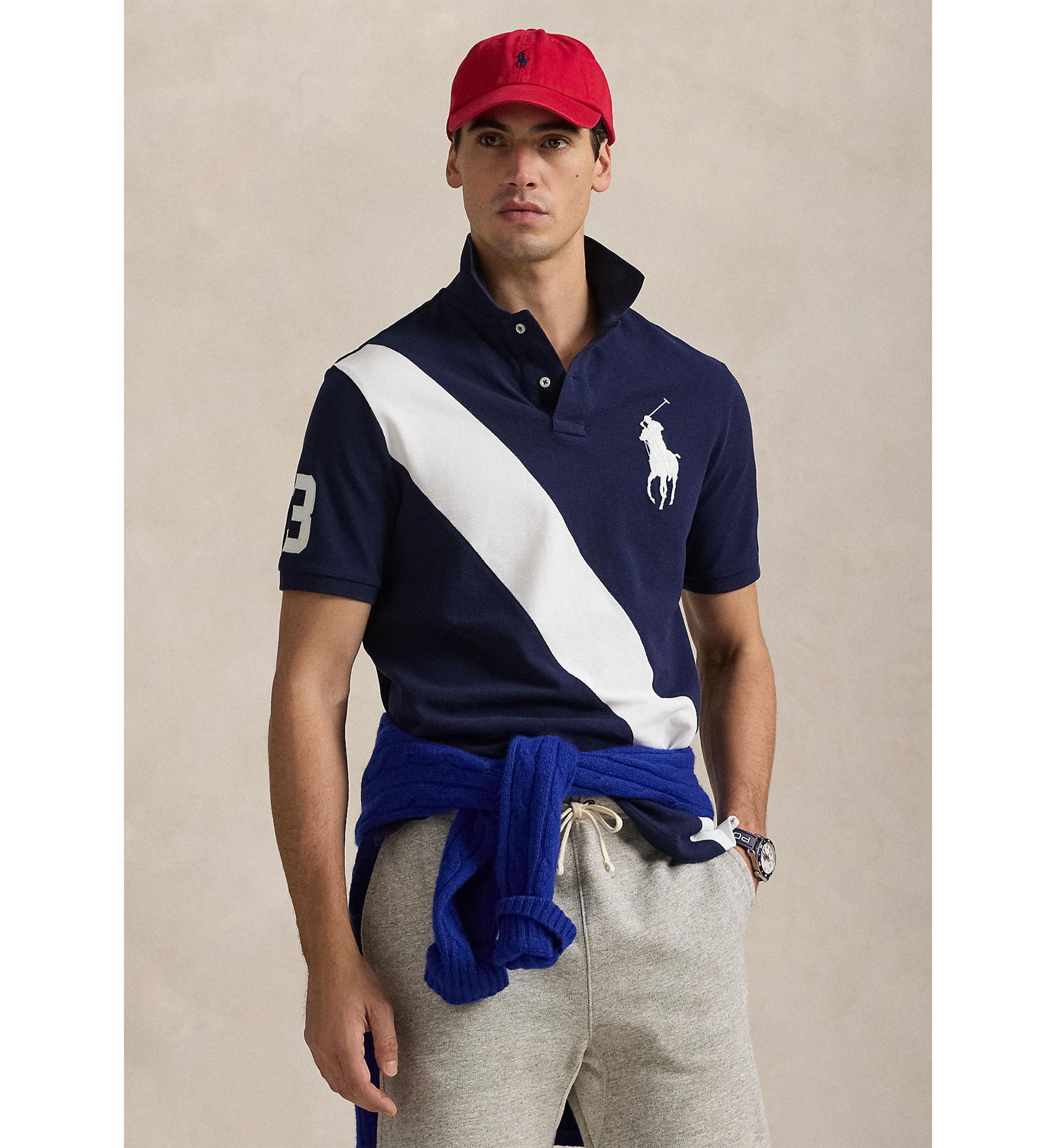 Classic Fit Big Pony Mesh Polo Shirt