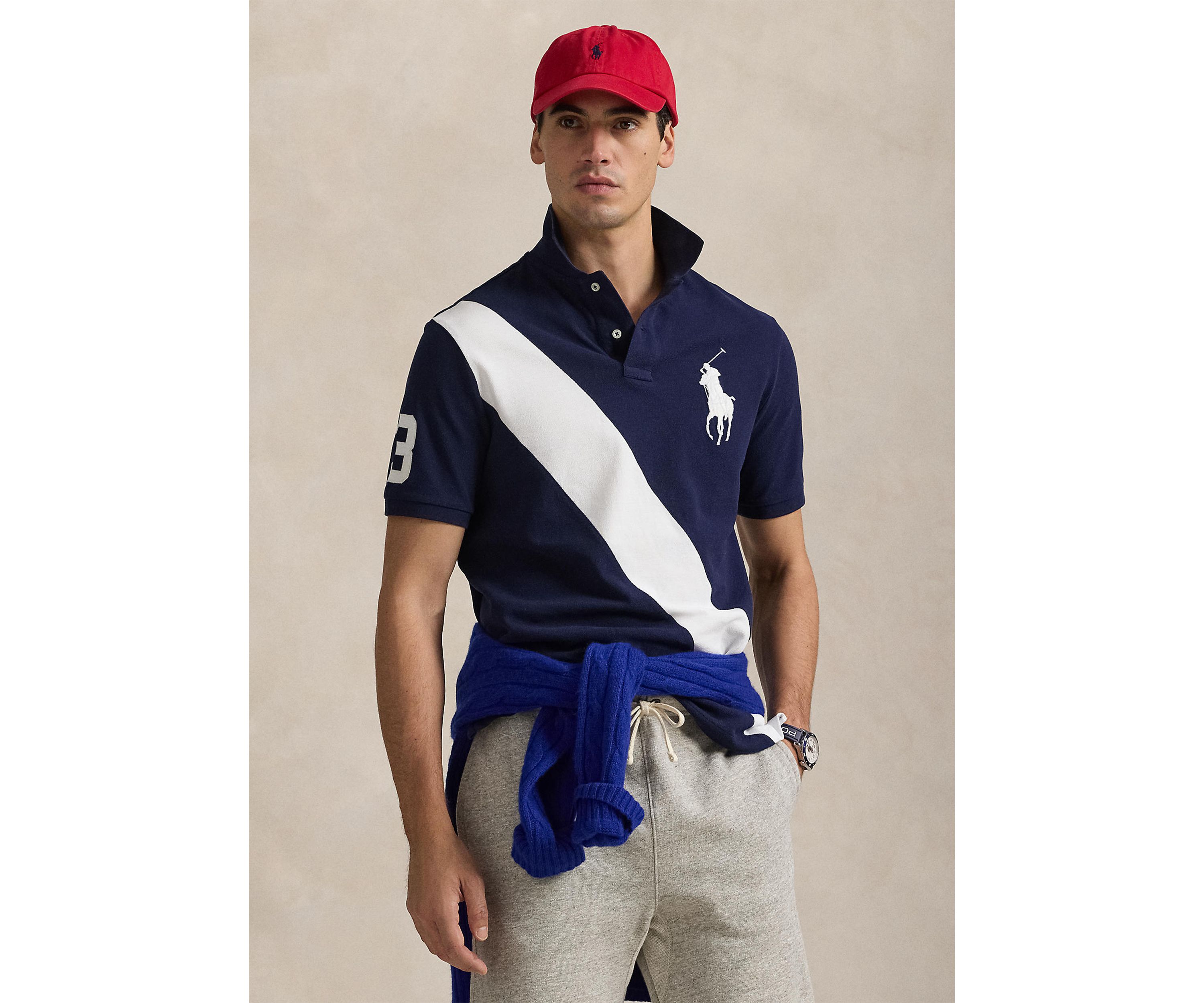 Classic Fit Big Pony Mesh Polo Shirt