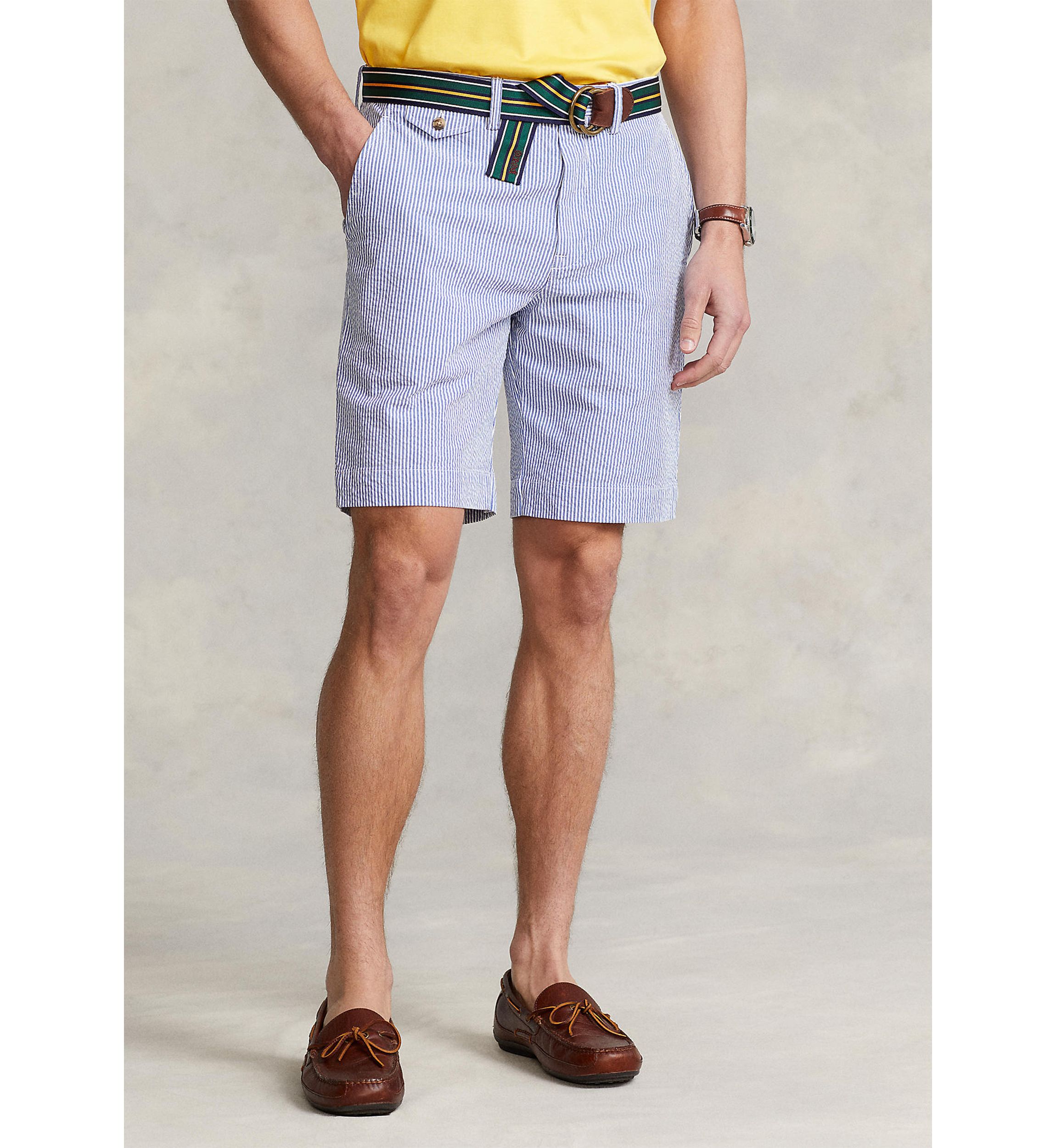 9.25" Stretch Classic Fit Seersucker Shorts 