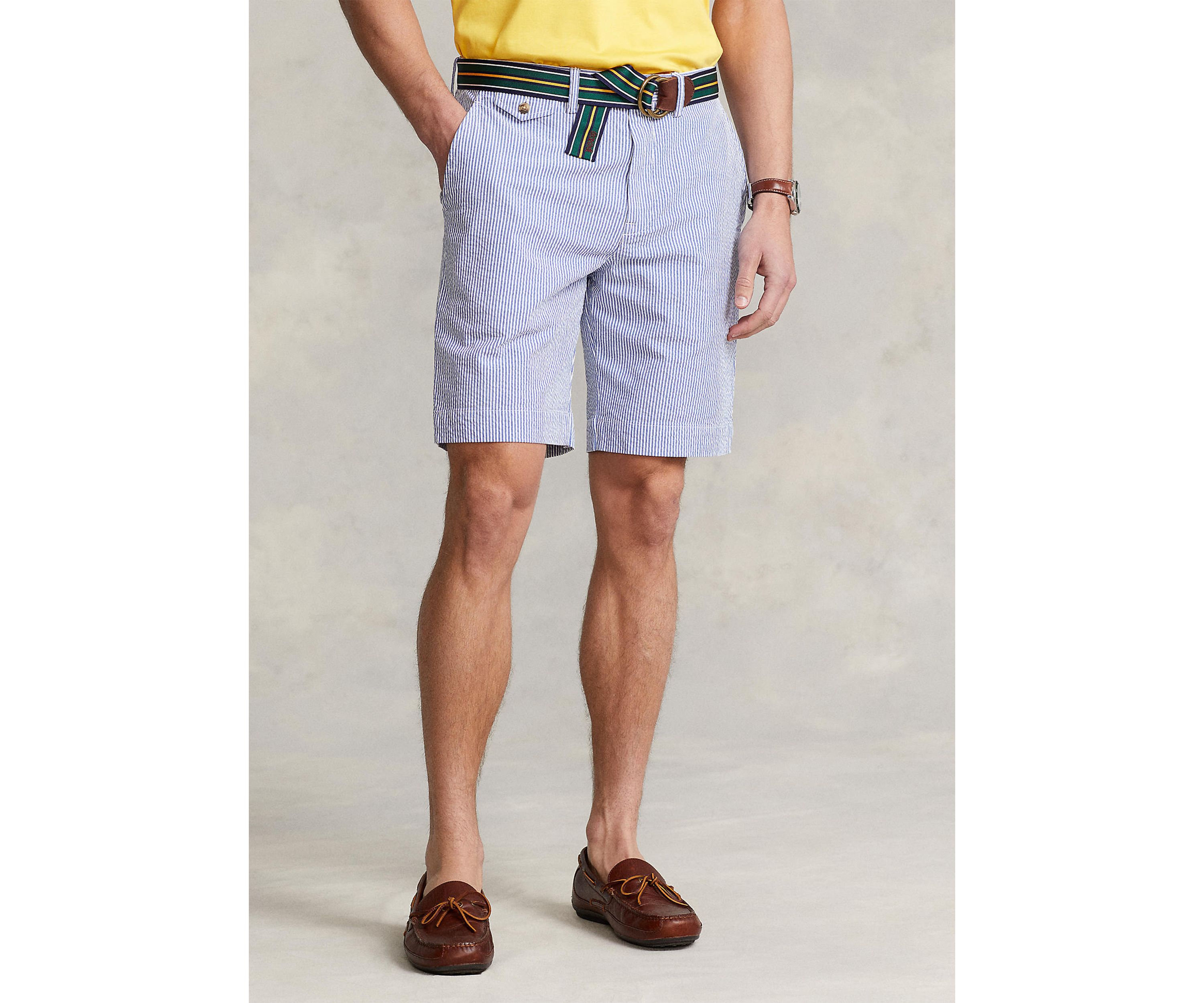 9.25" Stretch Classic Fit Seersucker Shorts 