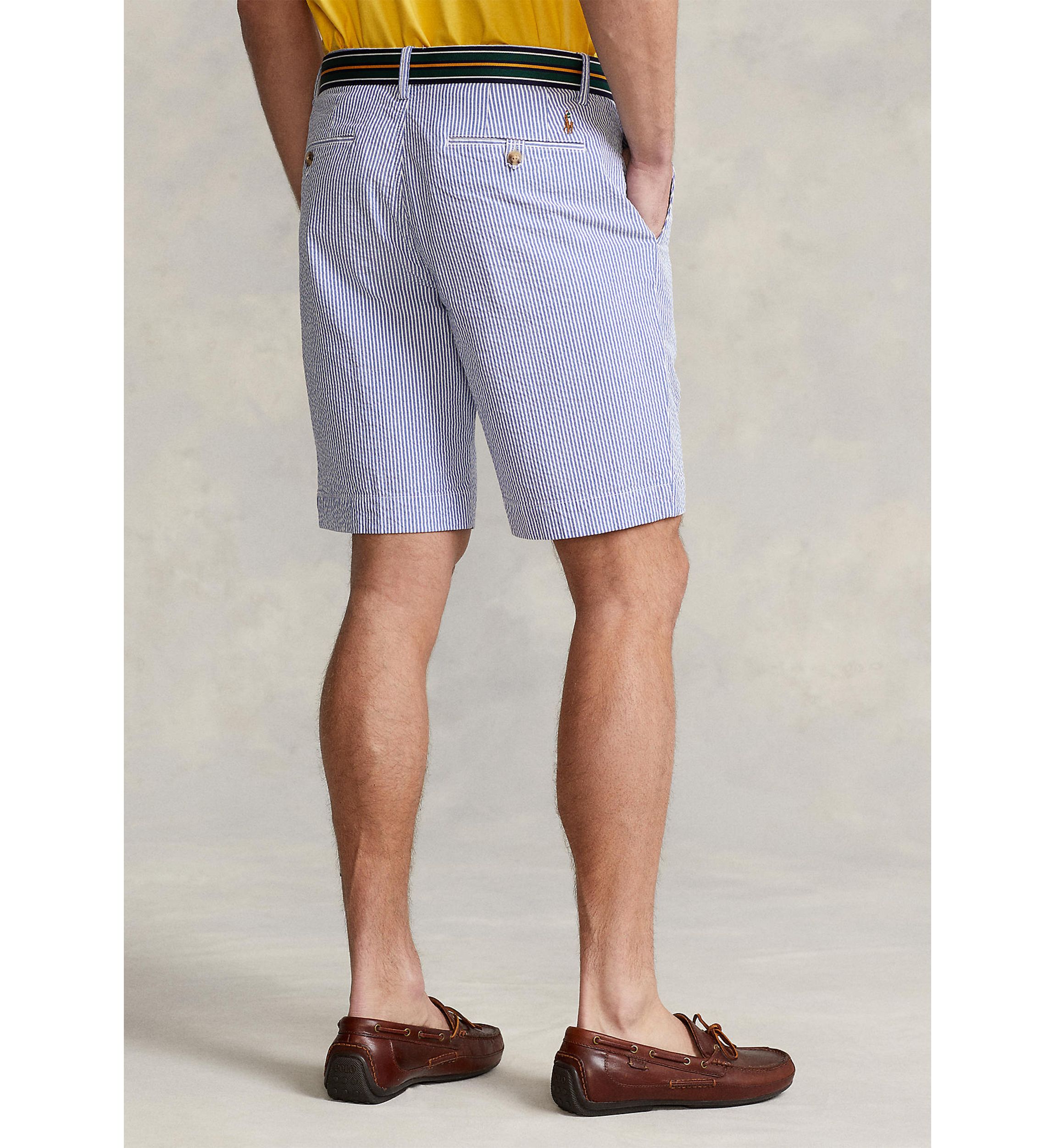 9.25" Stretch Classic Fit Seersucker Shorts 