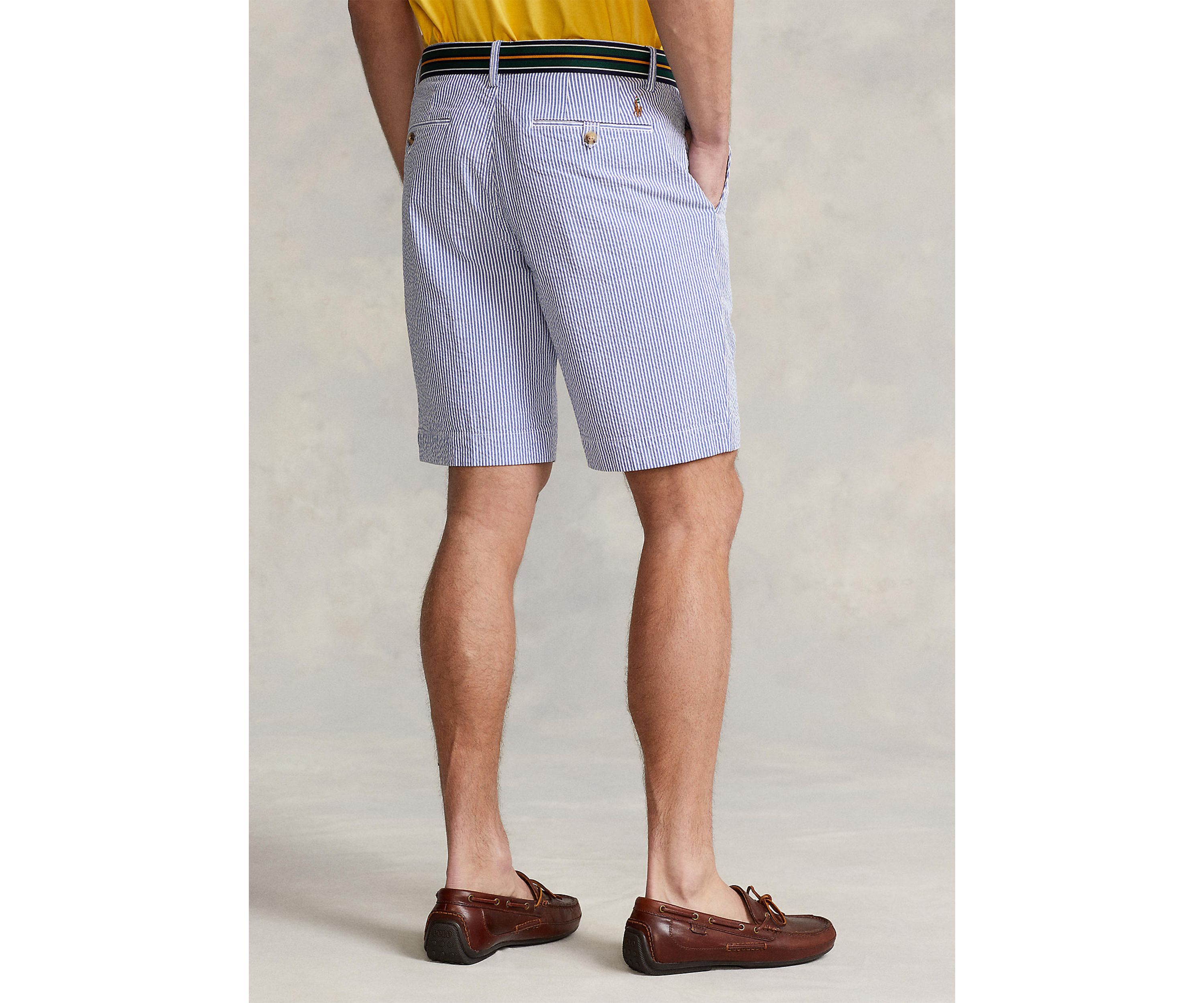 9.25" Stretch Classic Fit Seersucker Shorts 