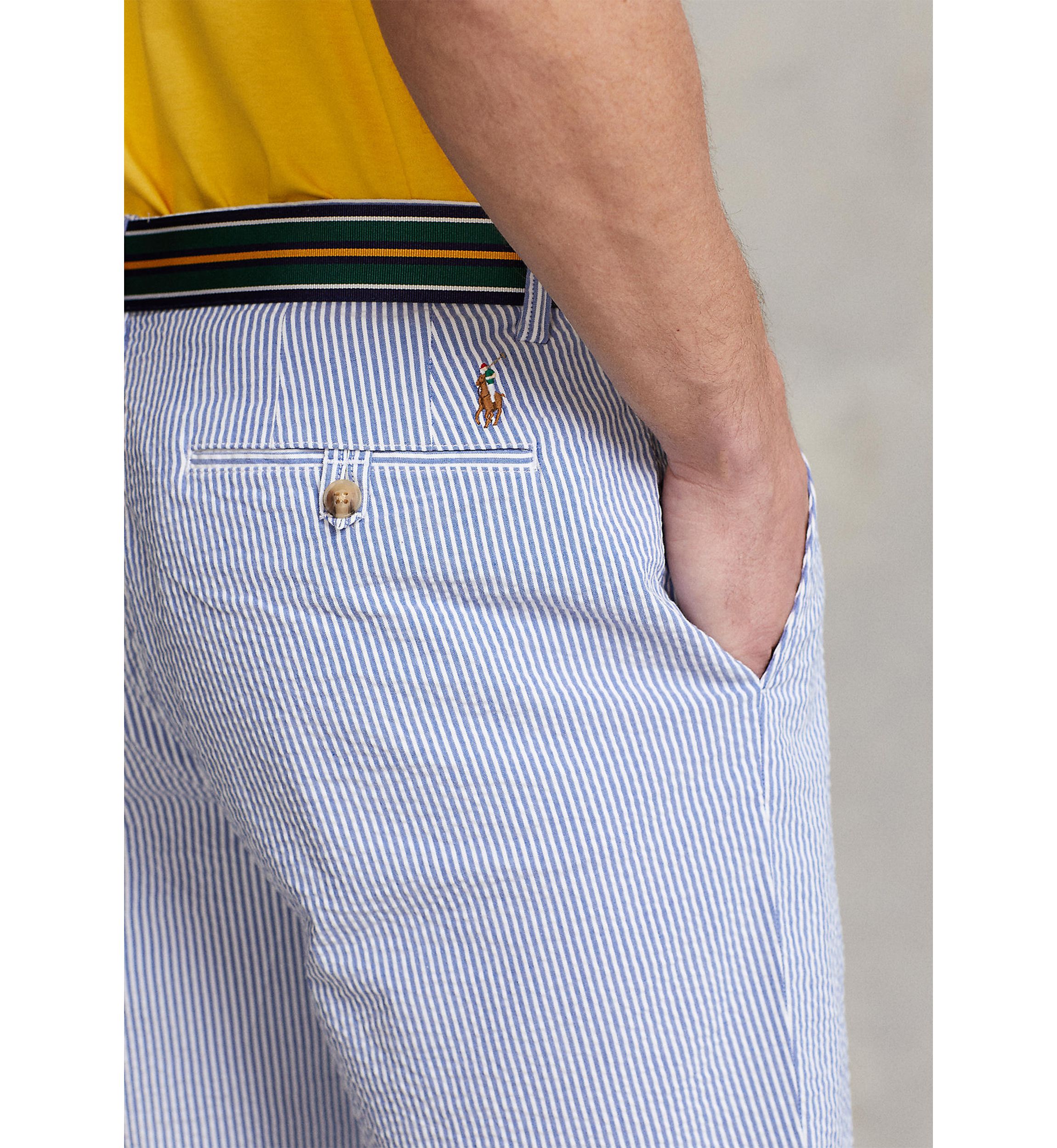 9.25" Stretch Classic Fit Seersucker Shorts 