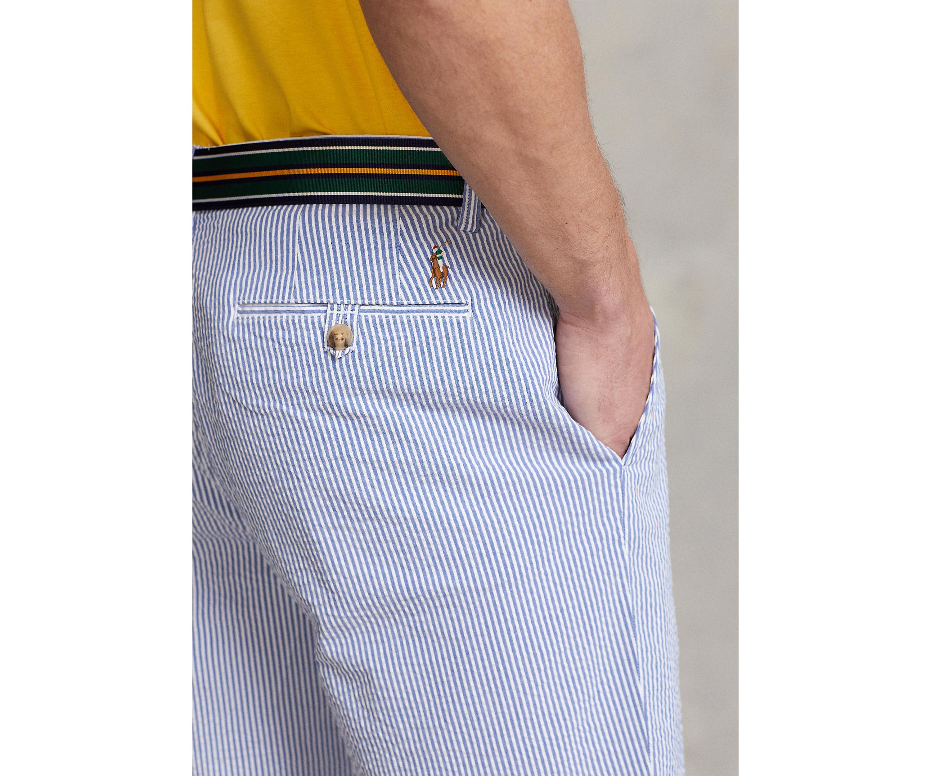 9.25" Stretch Classic Fit Seersucker Shorts 