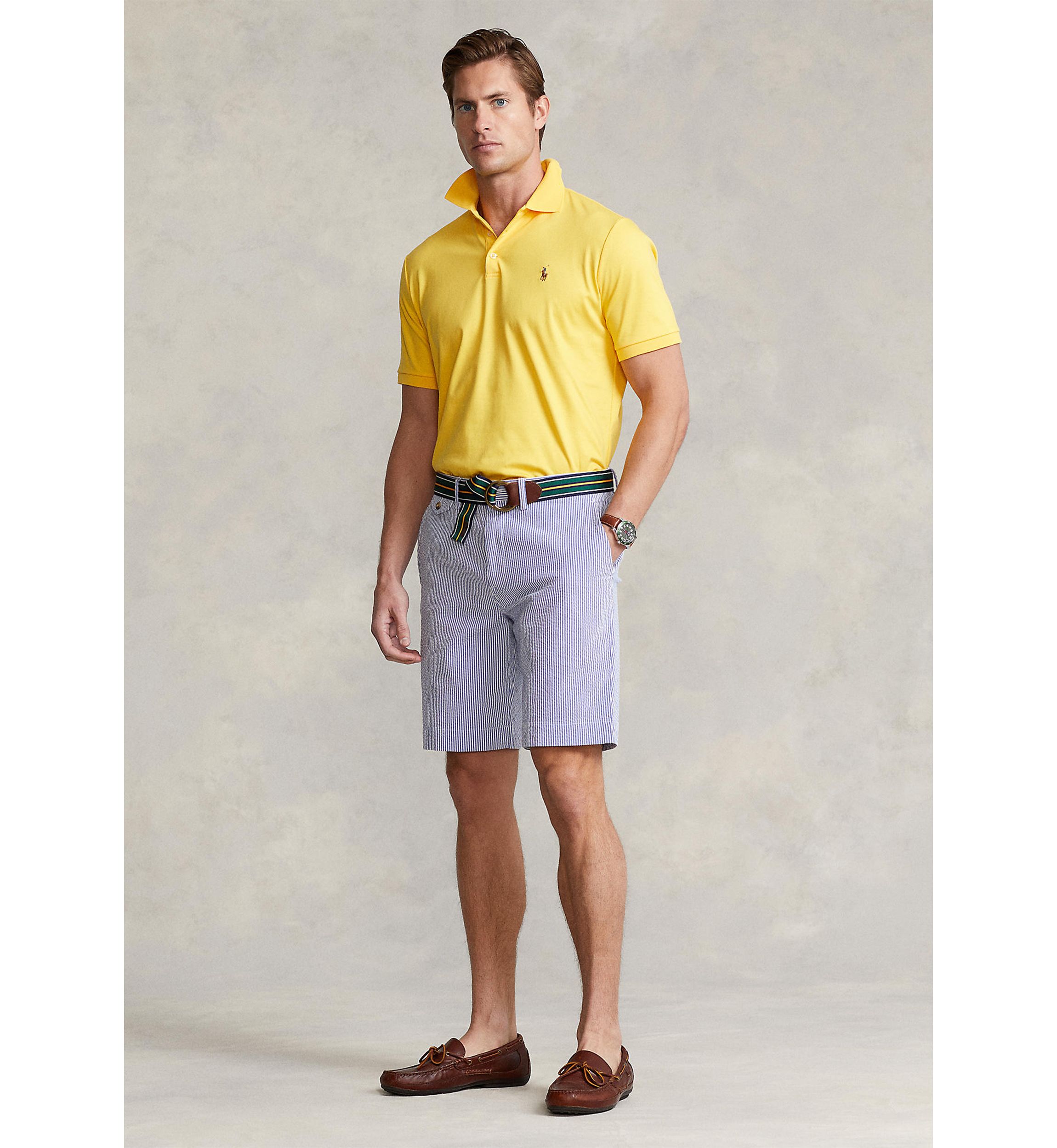 9.25" Stretch Classic Fit Seersucker Shorts 