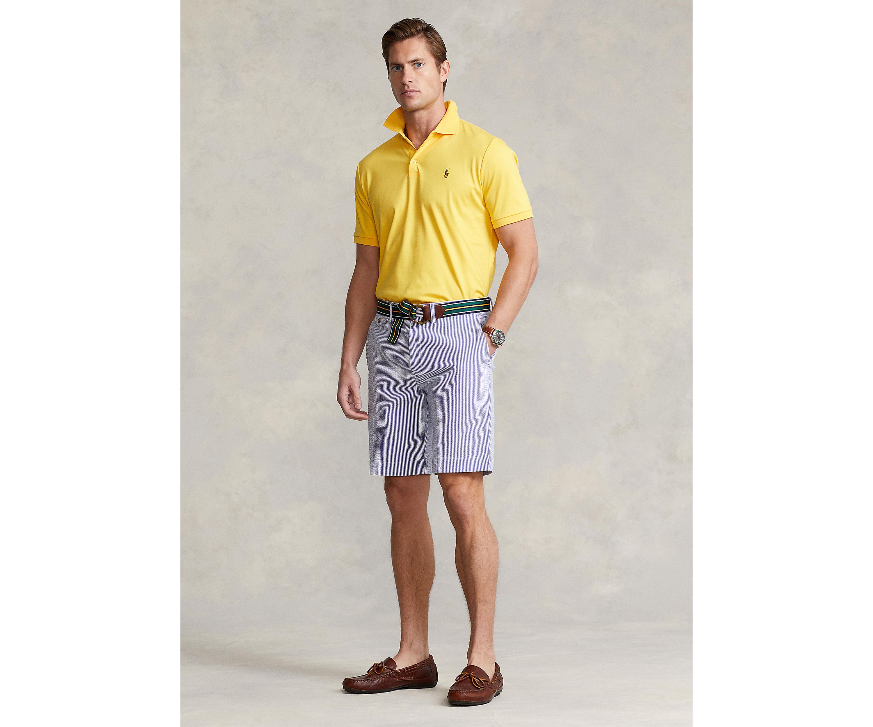 9.25" Stretch Classic Fit Seersucker Shorts 