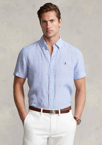 Polo Ralph Lauren Classic Fit Striped Linen Shirt | belk