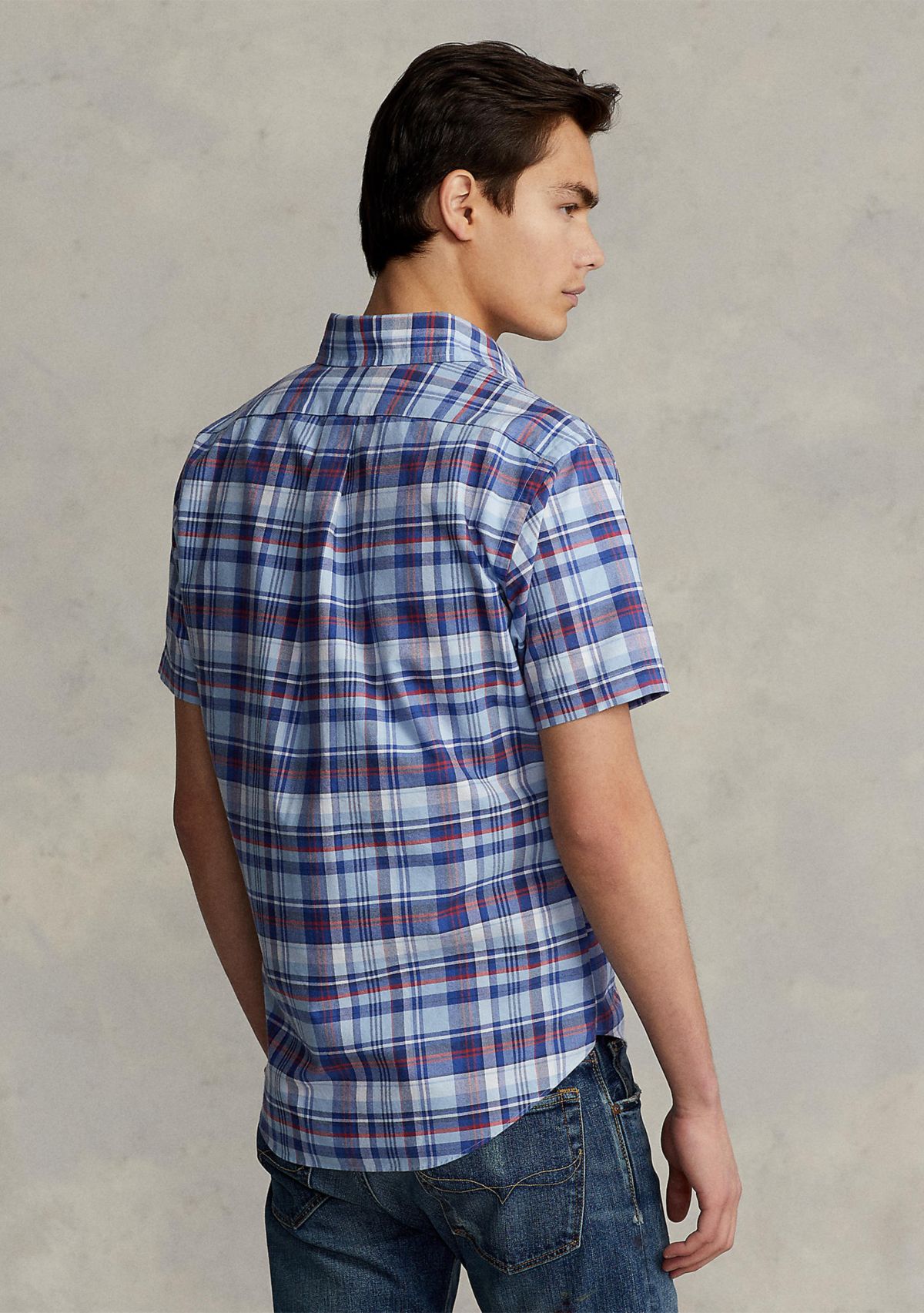 Classic Fit Plaid Oxford Shirt