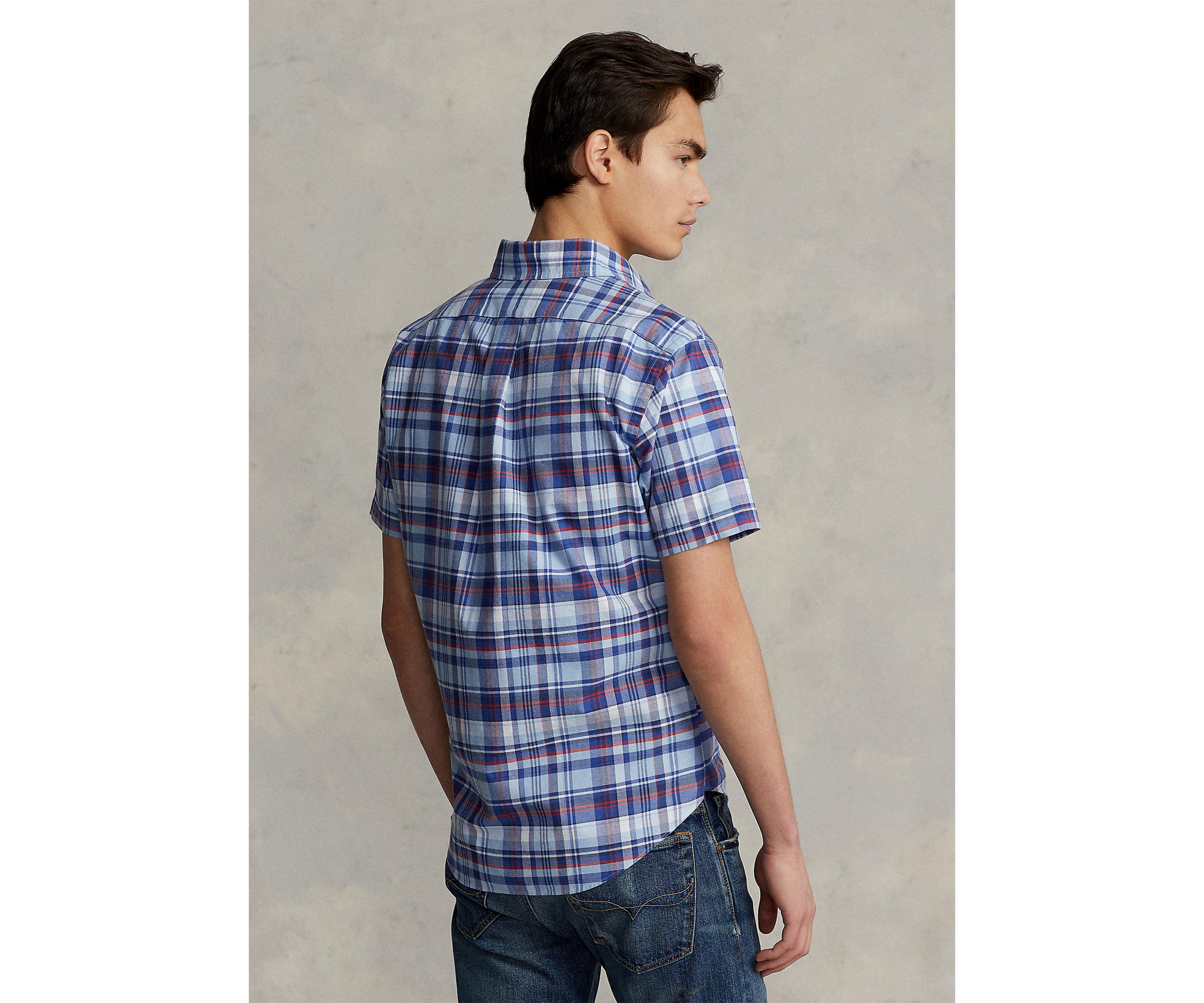Classic Fit Plaid Oxford Shirt