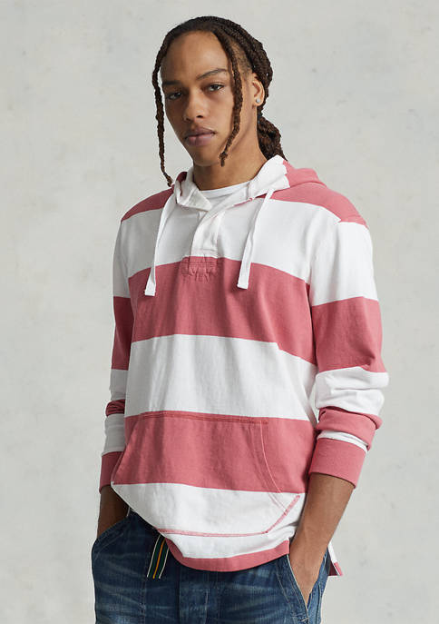 Polo Ralph Lauren Striped Jersey Hooded Rugby Shirt