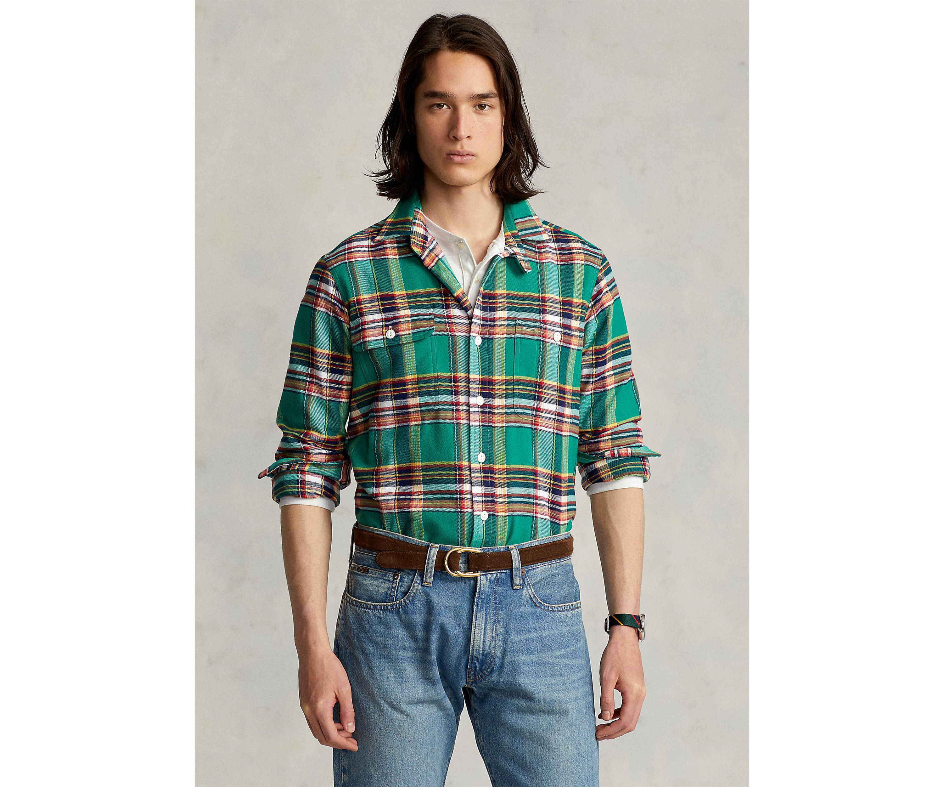 Classic Fit Plaid Performance Workshirt