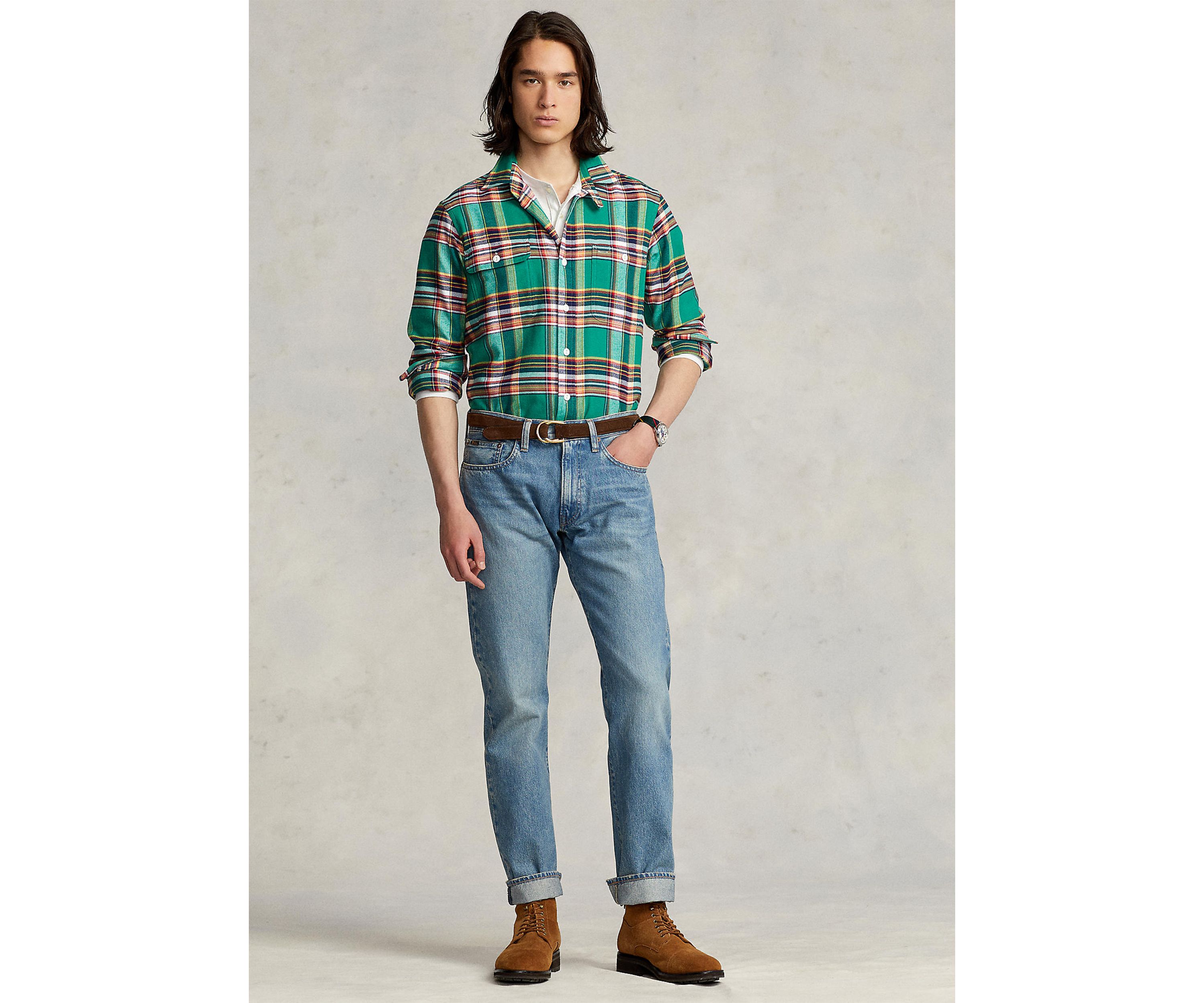 Classic Fit Plaid Performance Workshirt