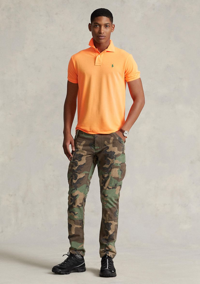 Slim Fit Camo Canvas Cargo Pants