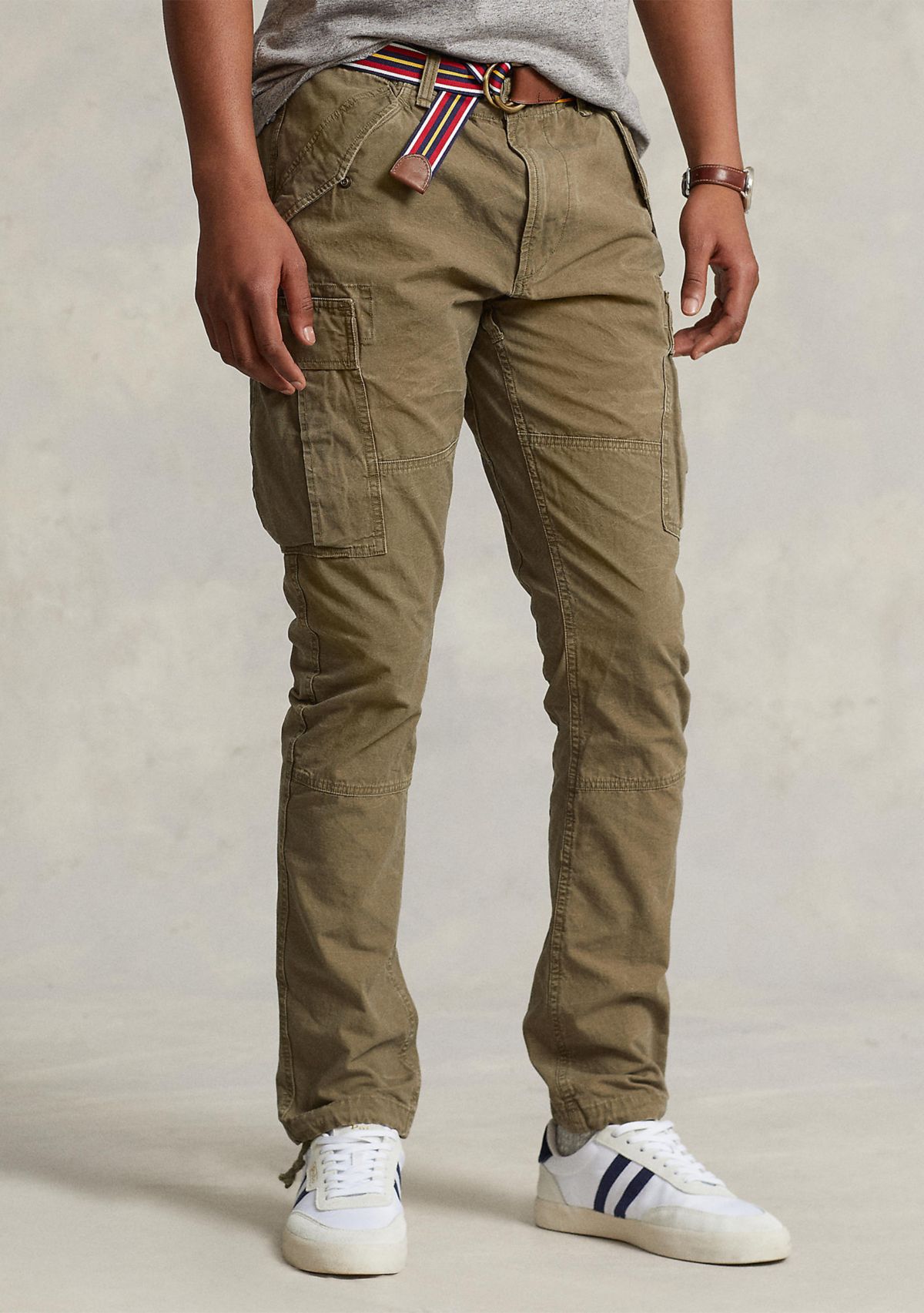 Slim Fit Canvas Cargo Pants 