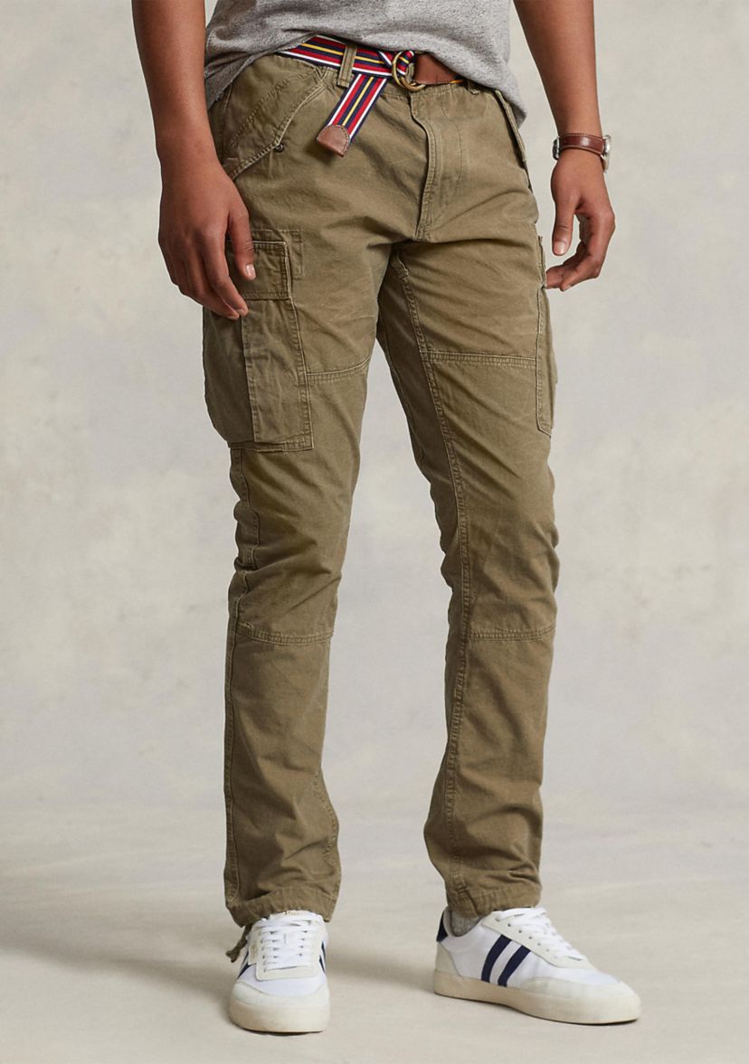 Slim Fit Canvas Cargo Pants 