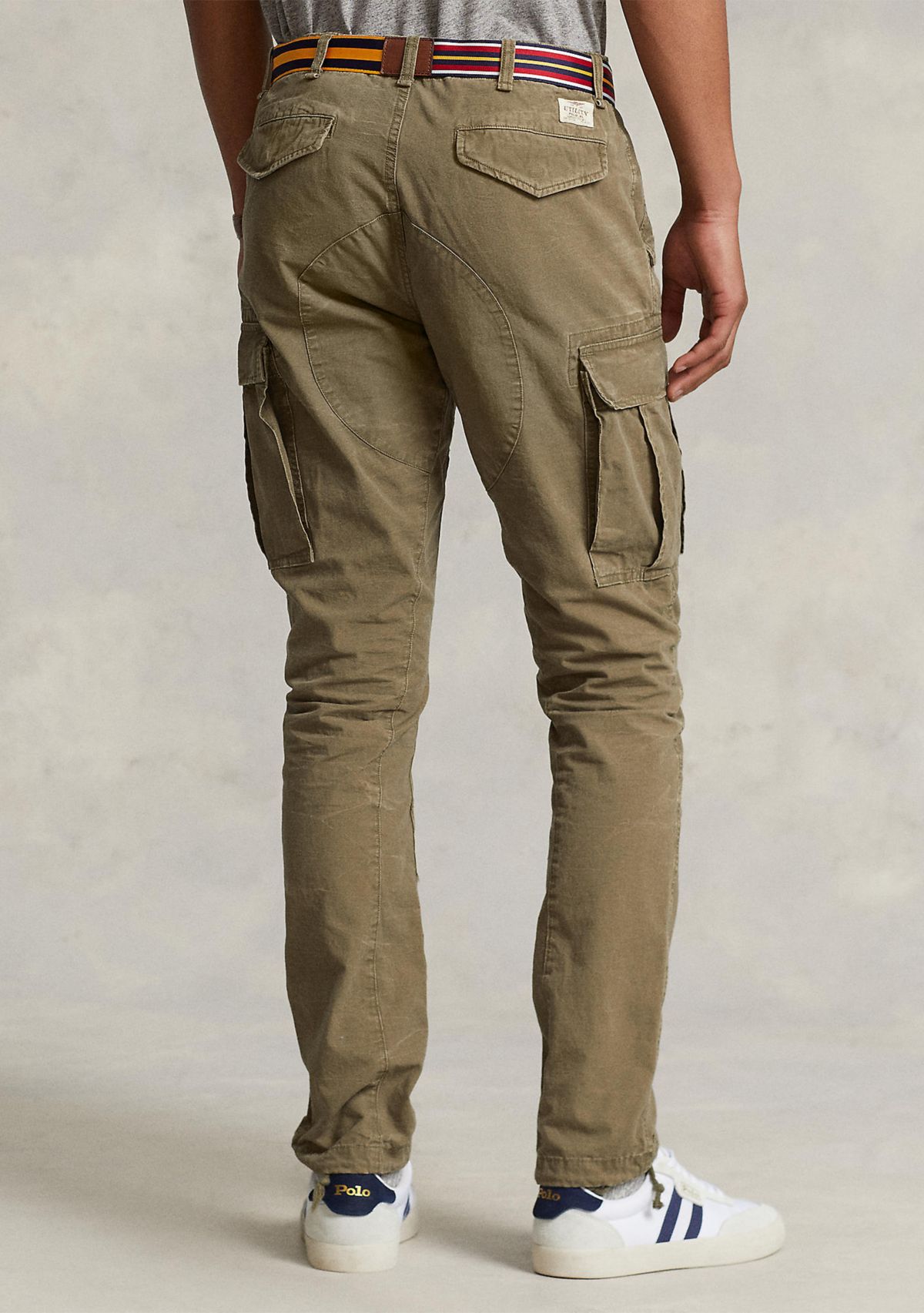 Slim Fit Canvas Cargo Pants 