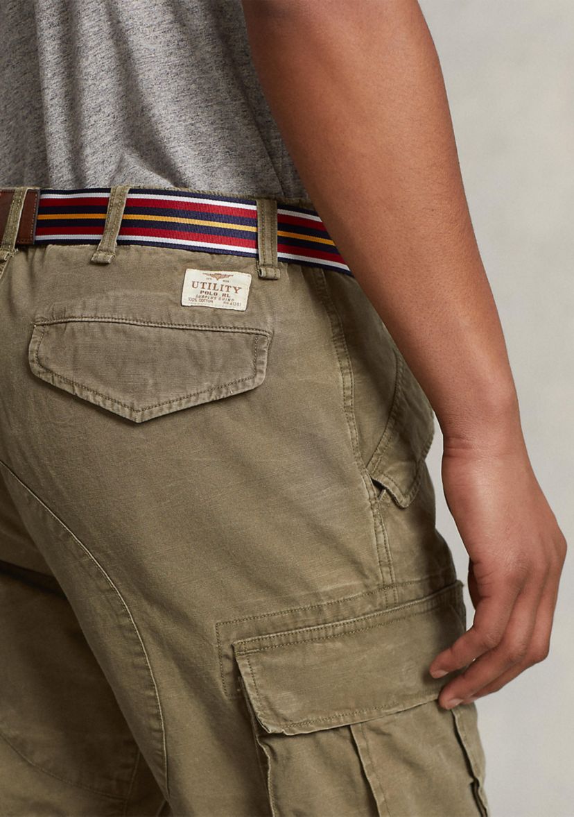 Slim Fit Canvas Cargo Pants 