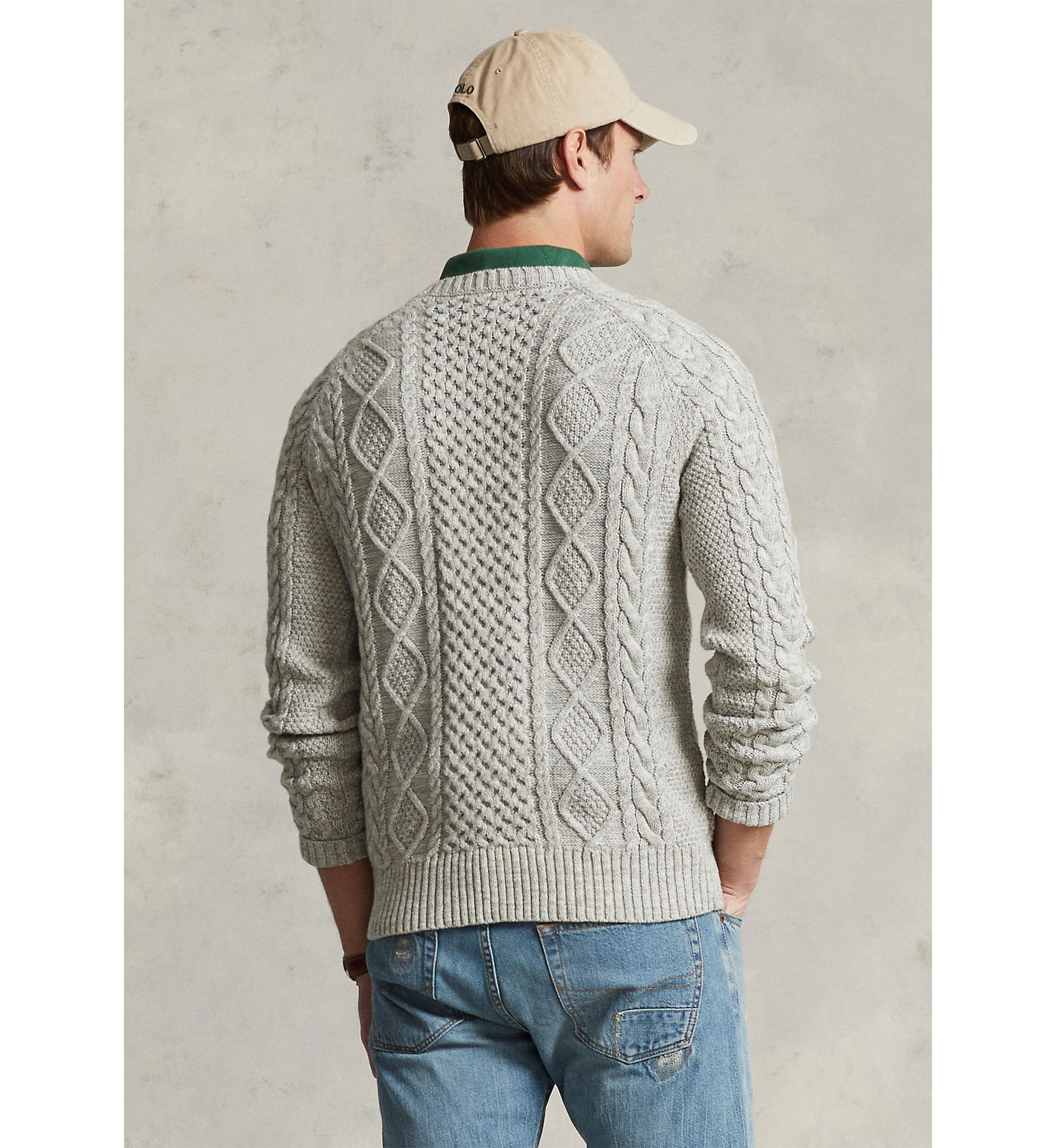 Aran-Knit Flag Sweater