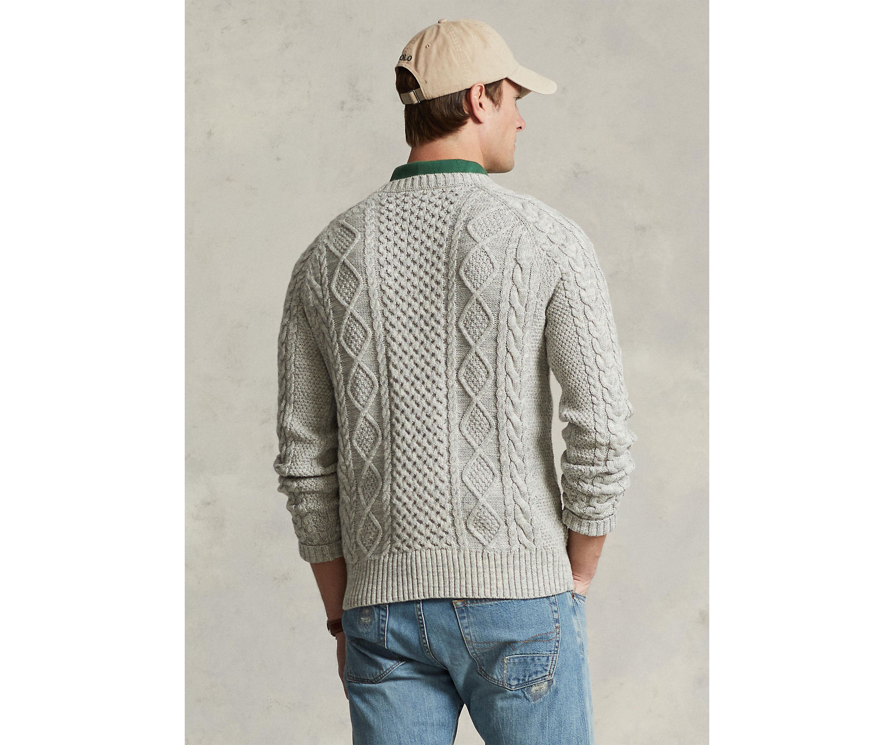 Aran-Knit Flag Sweater