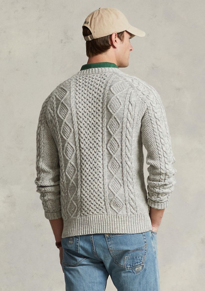 Aran-Knit Flag Sweater