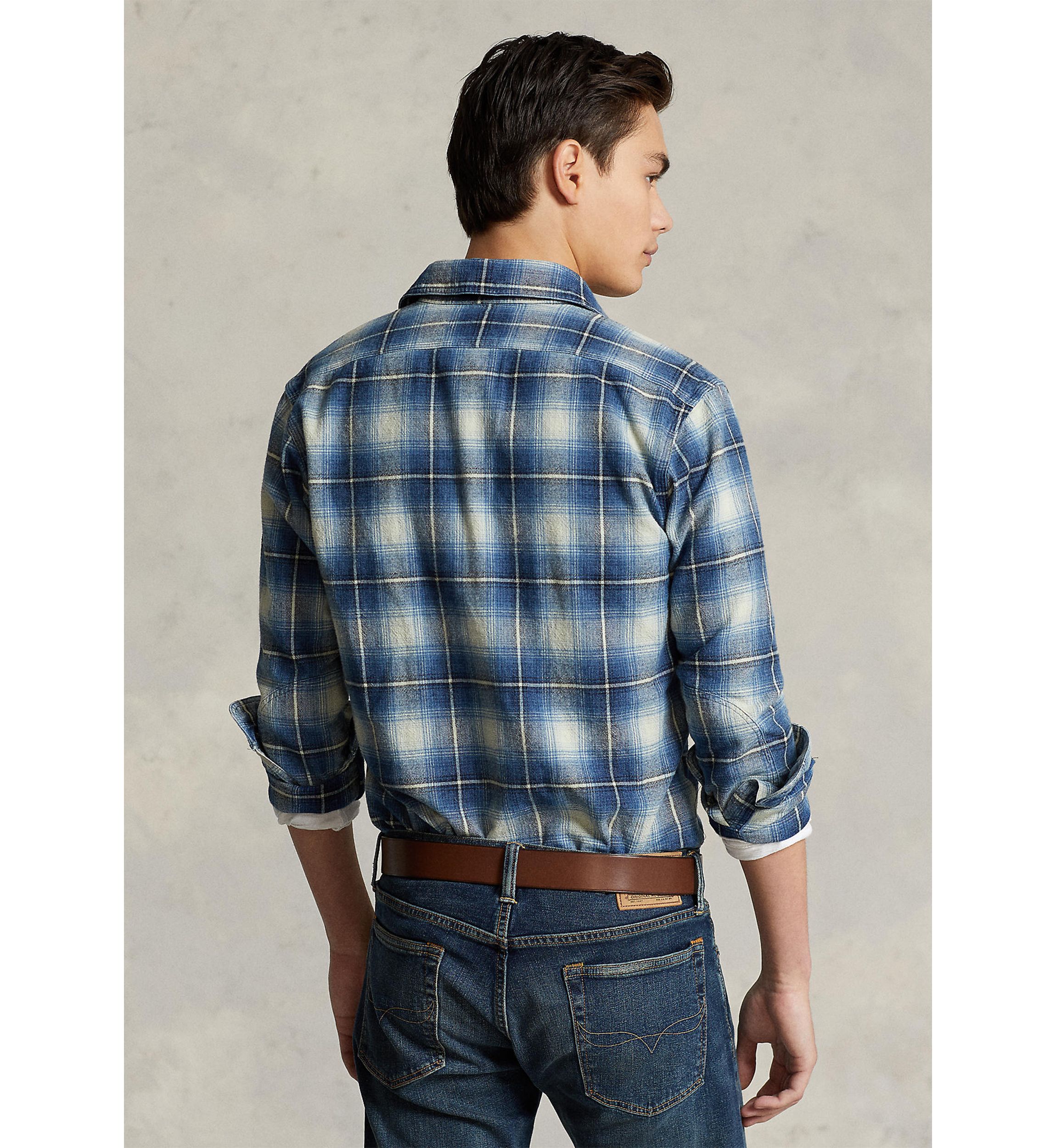 Classic Fit Plaid Flannel Work Shirt