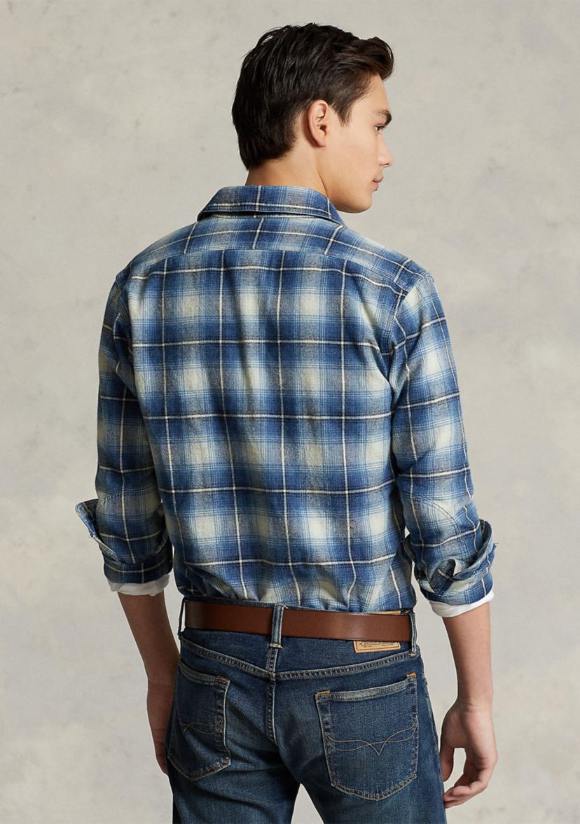 Classic Fit Plaid Flannel Work Shirt