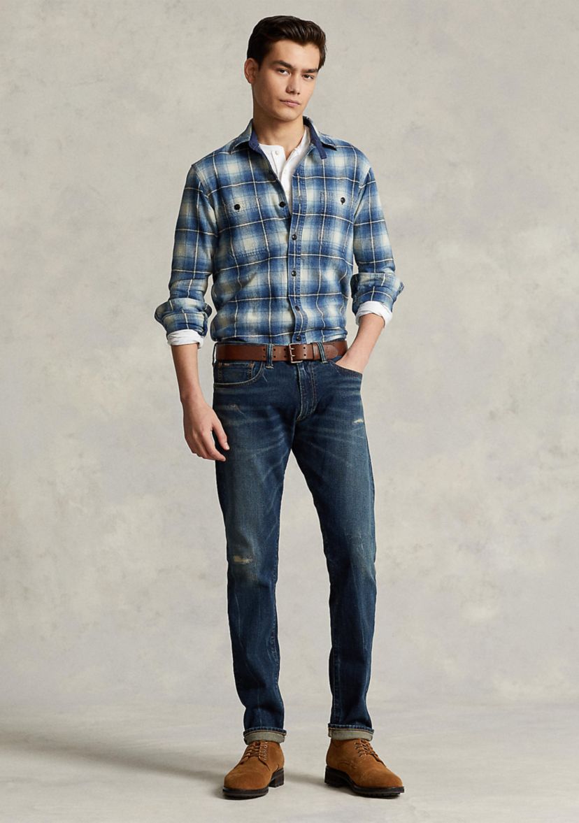 Classic Fit Plaid Flannel Work Shirt