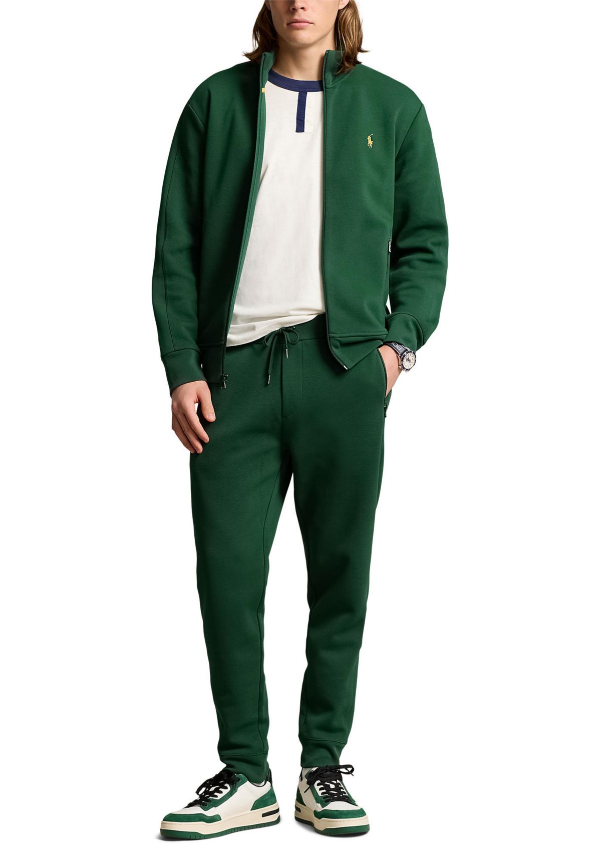 Double-Knit Mesh Jogger Pants