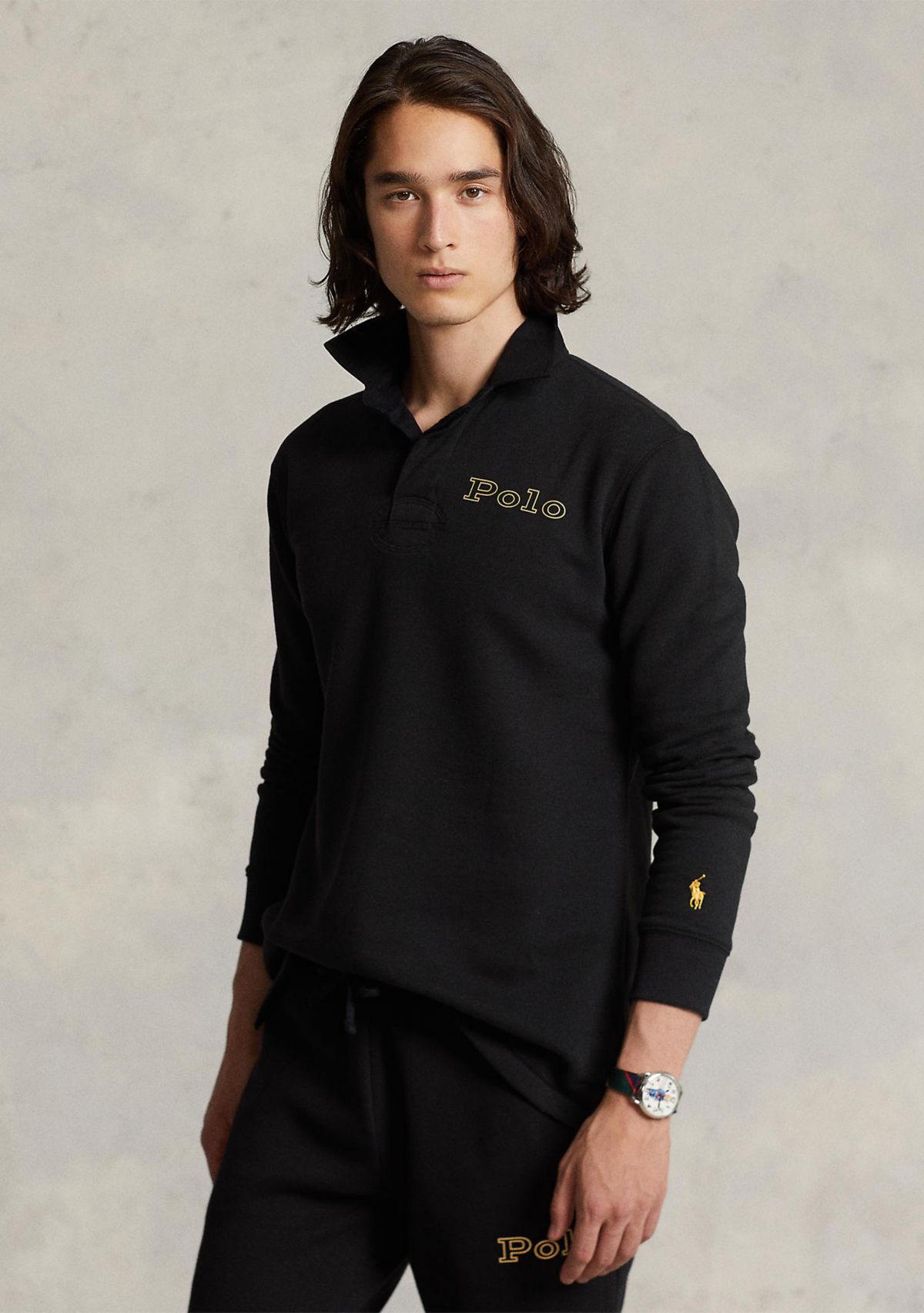 Logo Fleece Rugby Shirt