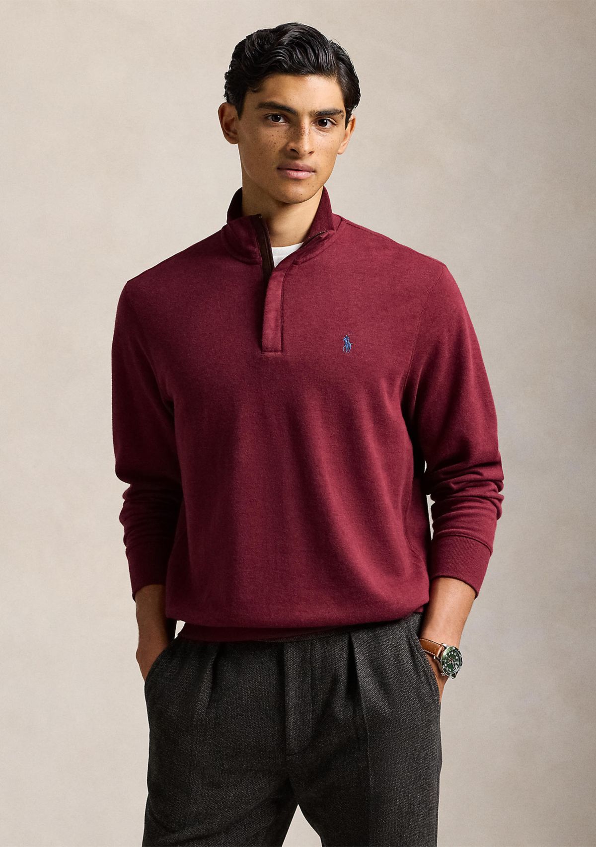 Luxury Jersey Quarter-Zip Pullover