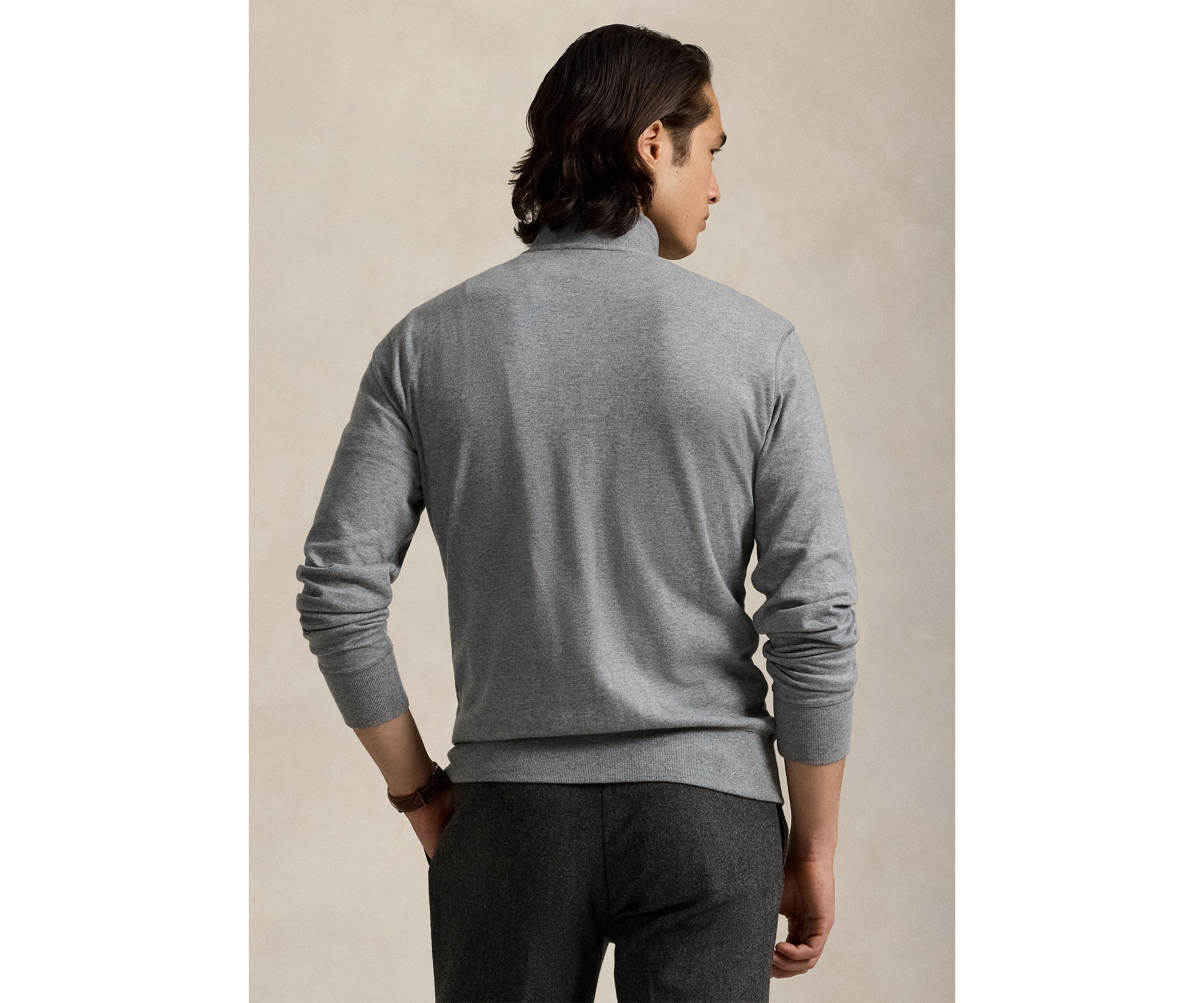 Luxury Jersey Quarter-Zip Pullover
