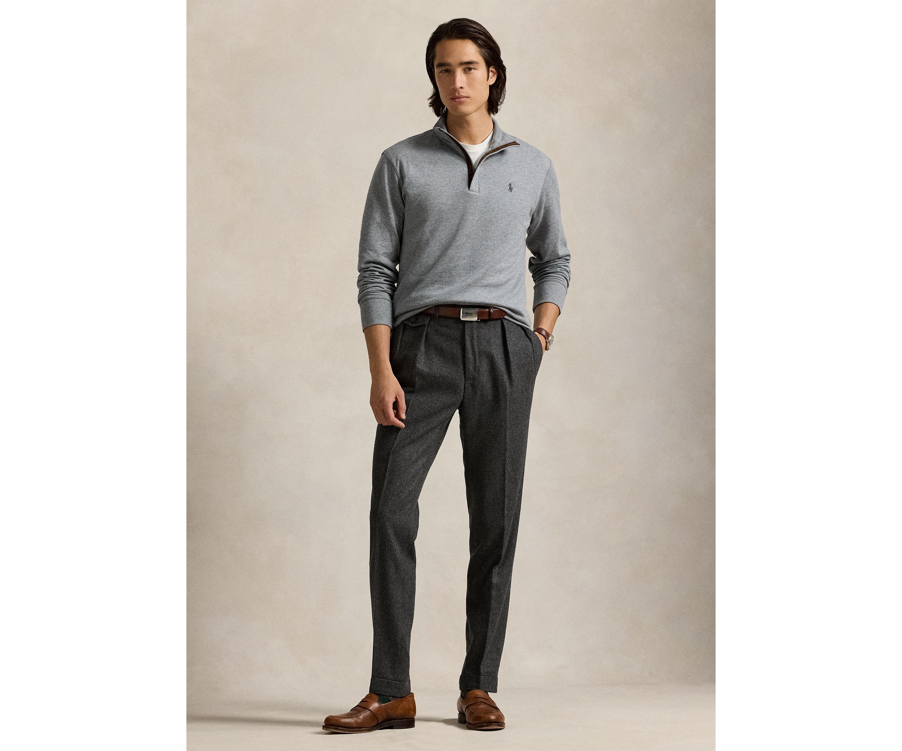 Luxury Jersey Quarter-Zip Pullover
