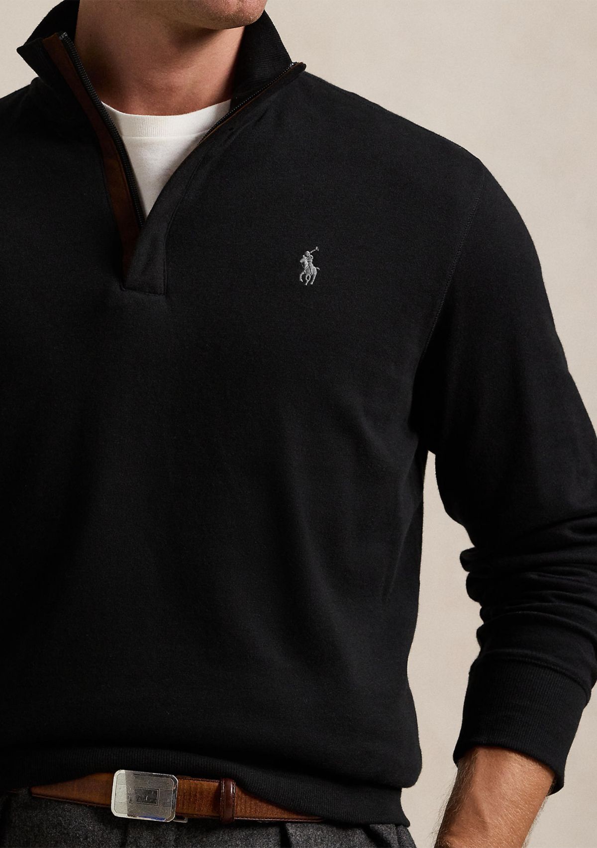 Luxury Jersey Quarter-Zip Pullover