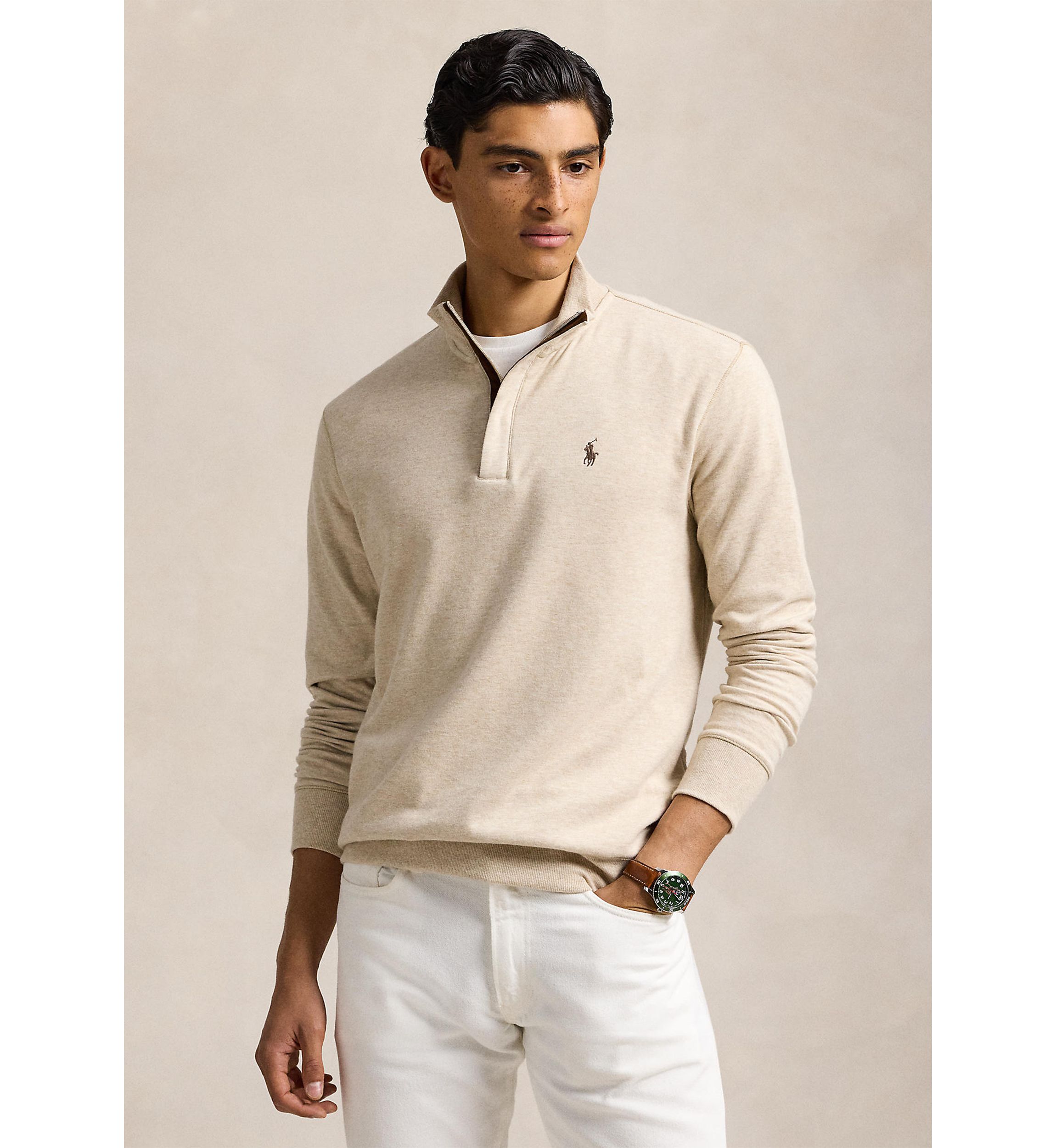 Polo Ralph Lauren Luxury Jersey Quarter-Zip Pullover | Belk