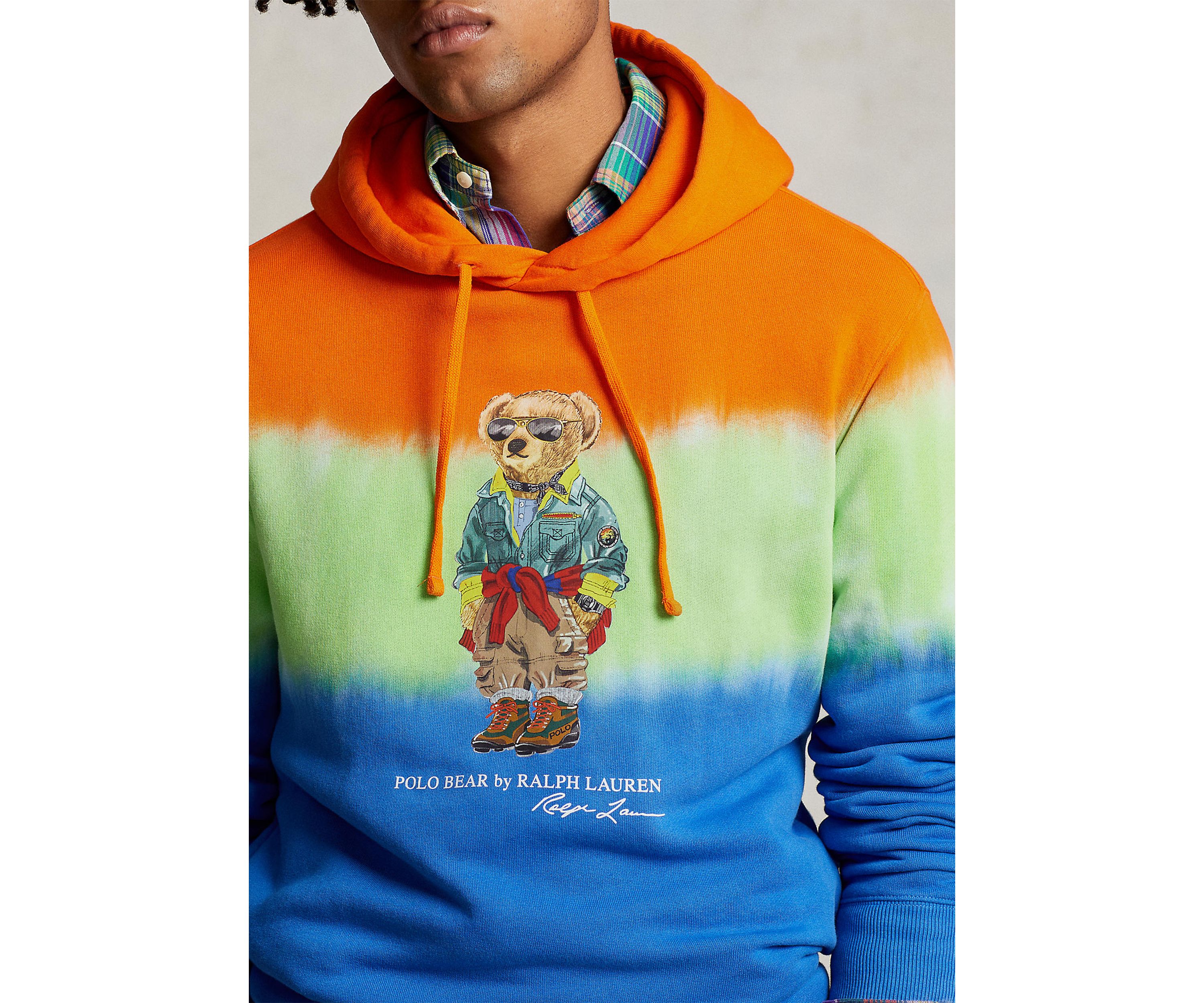 Polo Bear Tie-Dye Fleece Hoodie