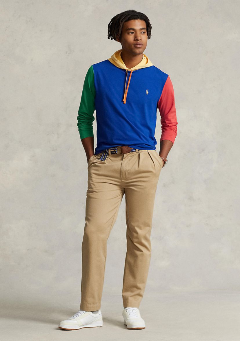 Color-Blocked Jersey Hooded T-Shirt
