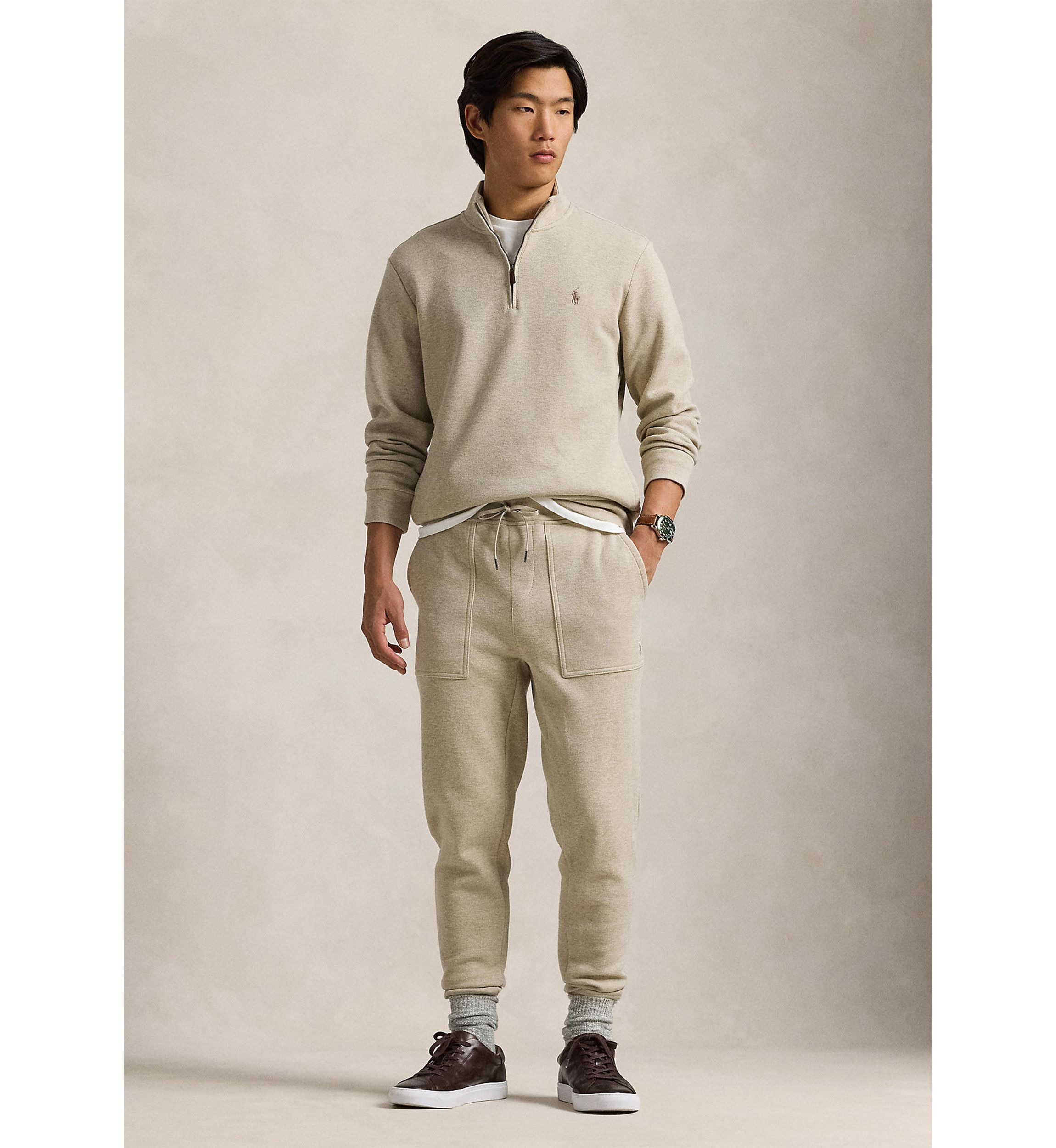 Double Knit Mesh Jogger Pants