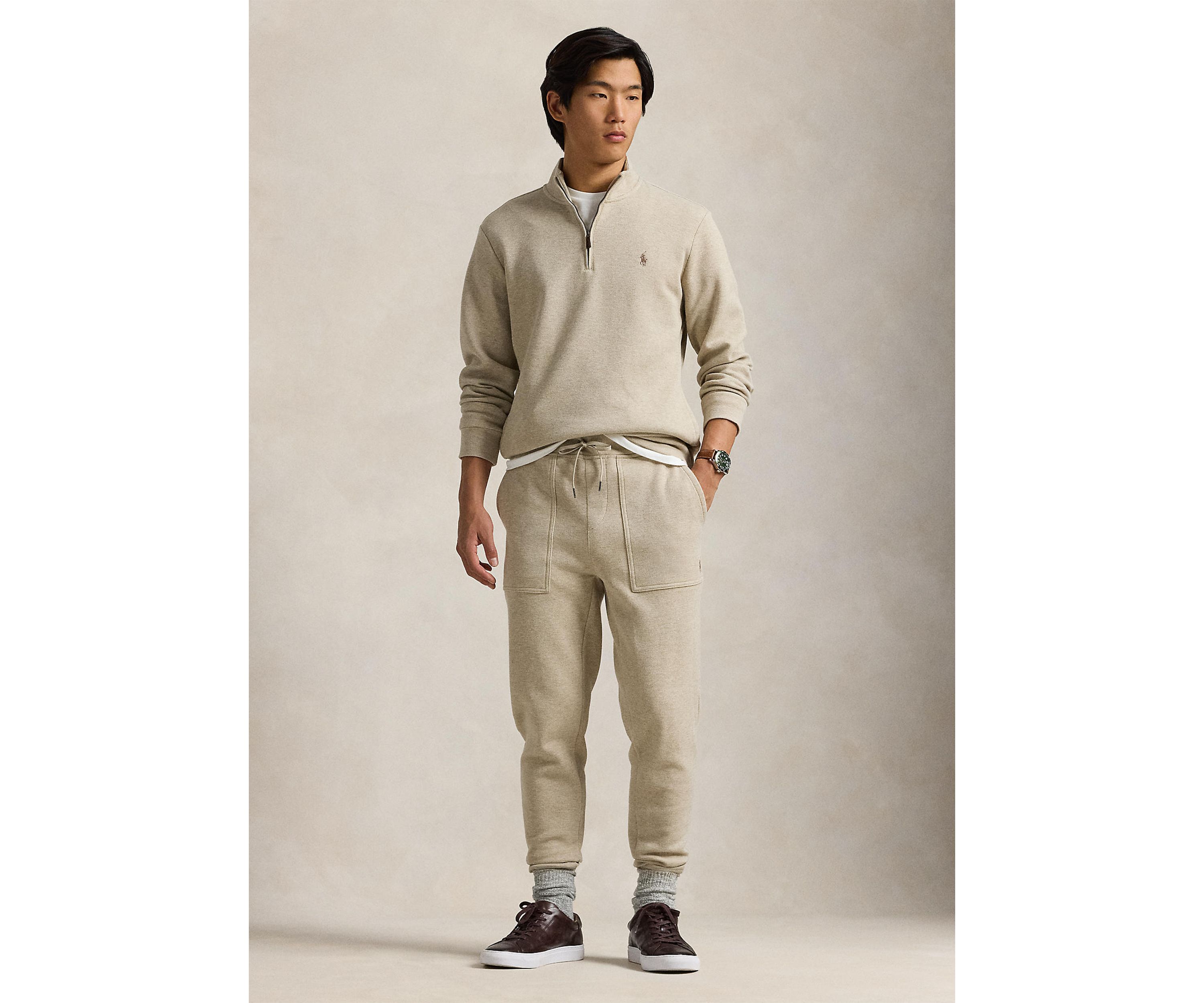 Double Knit Mesh Jogger Pants