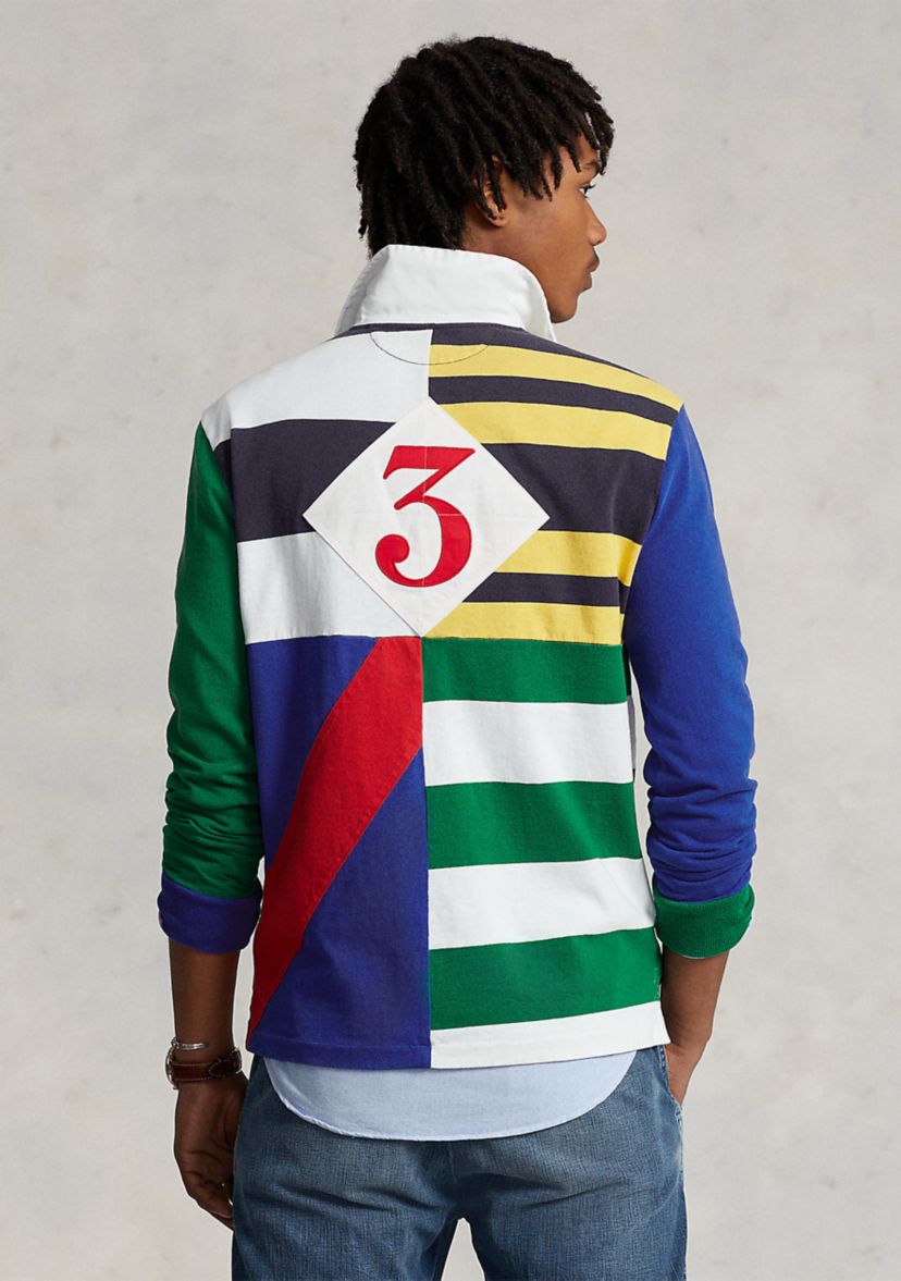 Classic Fit Patchwork Jersey Rugby Shirt